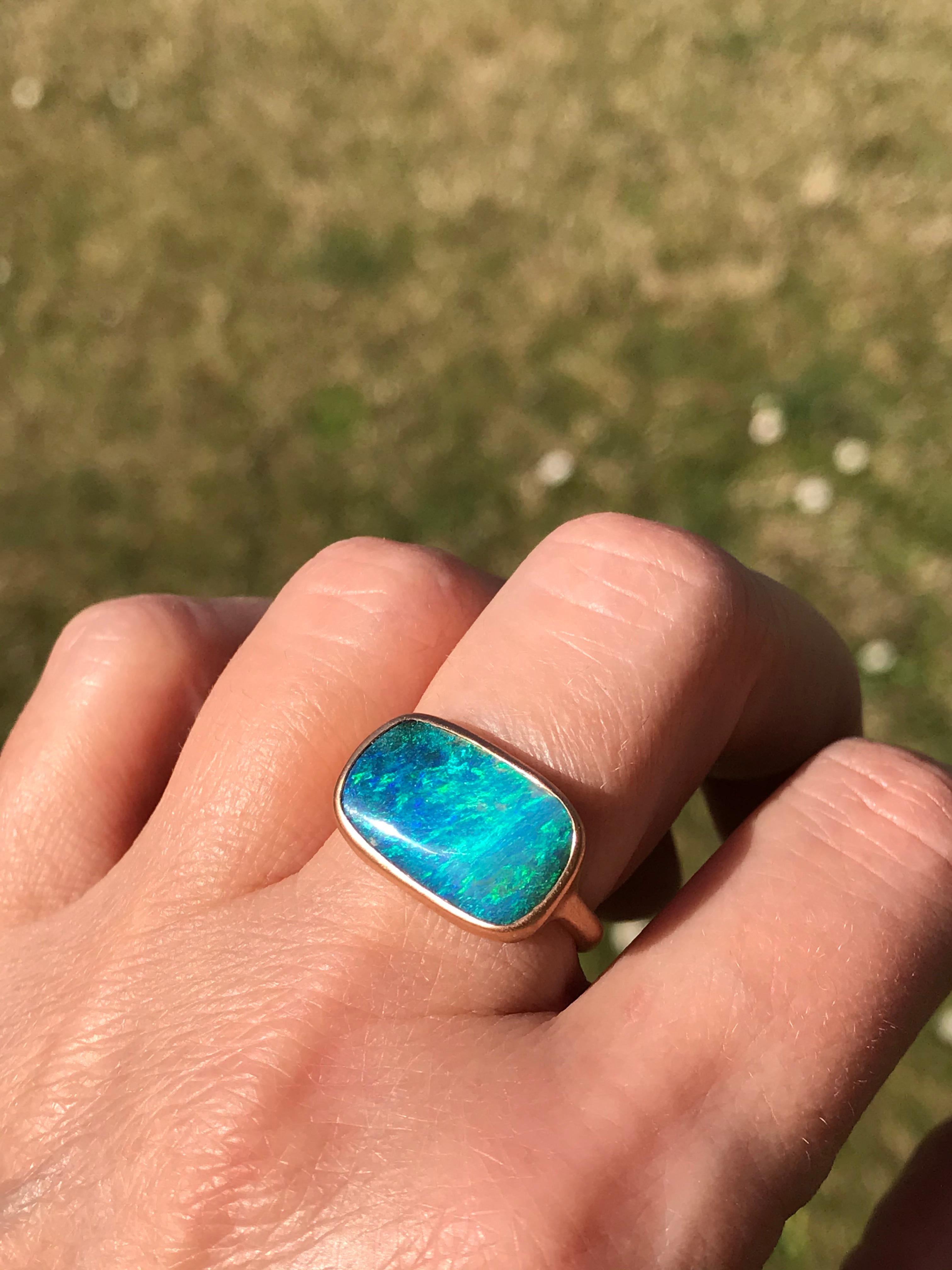 Women's Dalben Australian Boulder Opal Rose Gold Ring