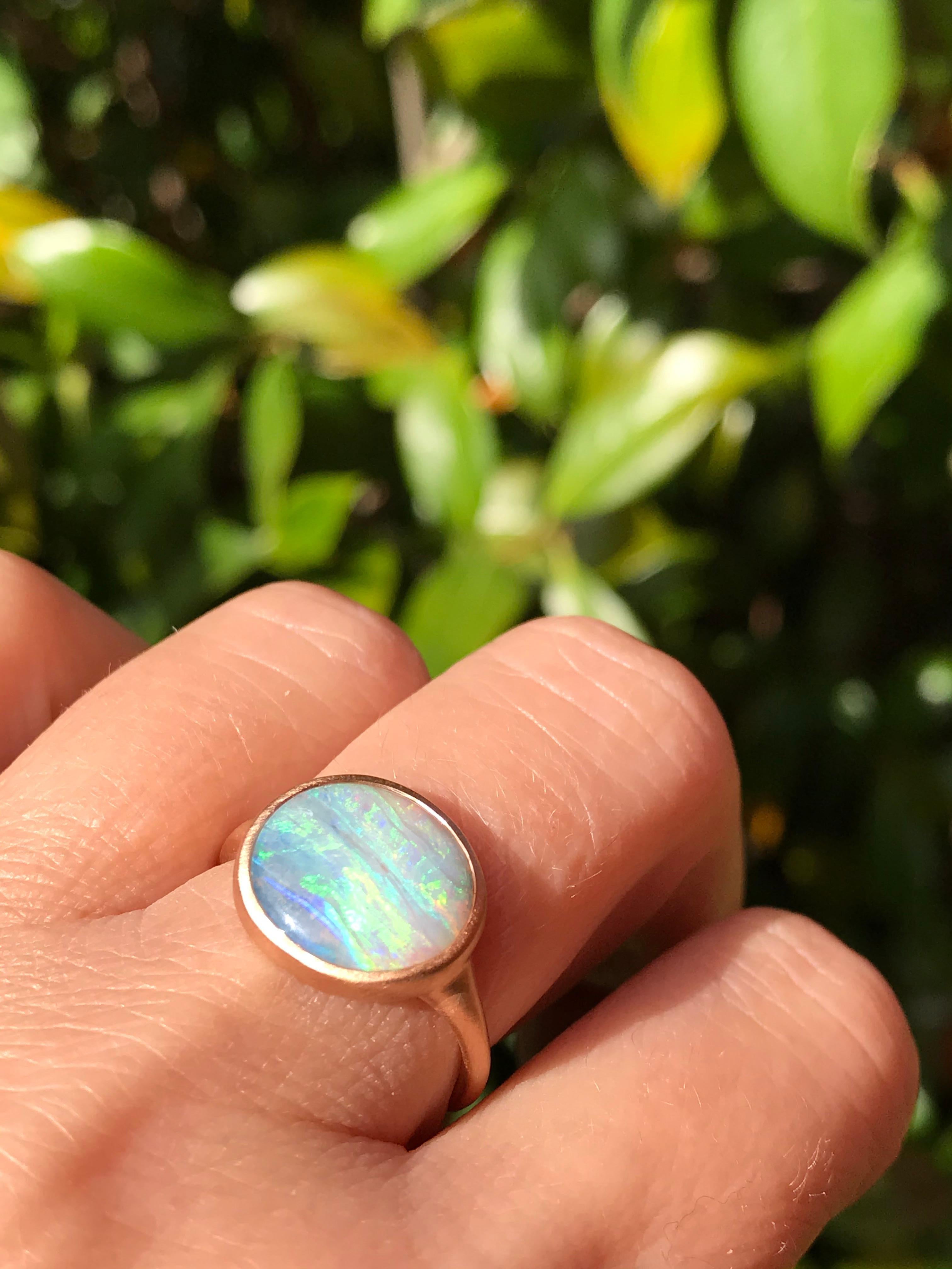 Women's Dalben Australian Boulder Opal Rose Gold Ring