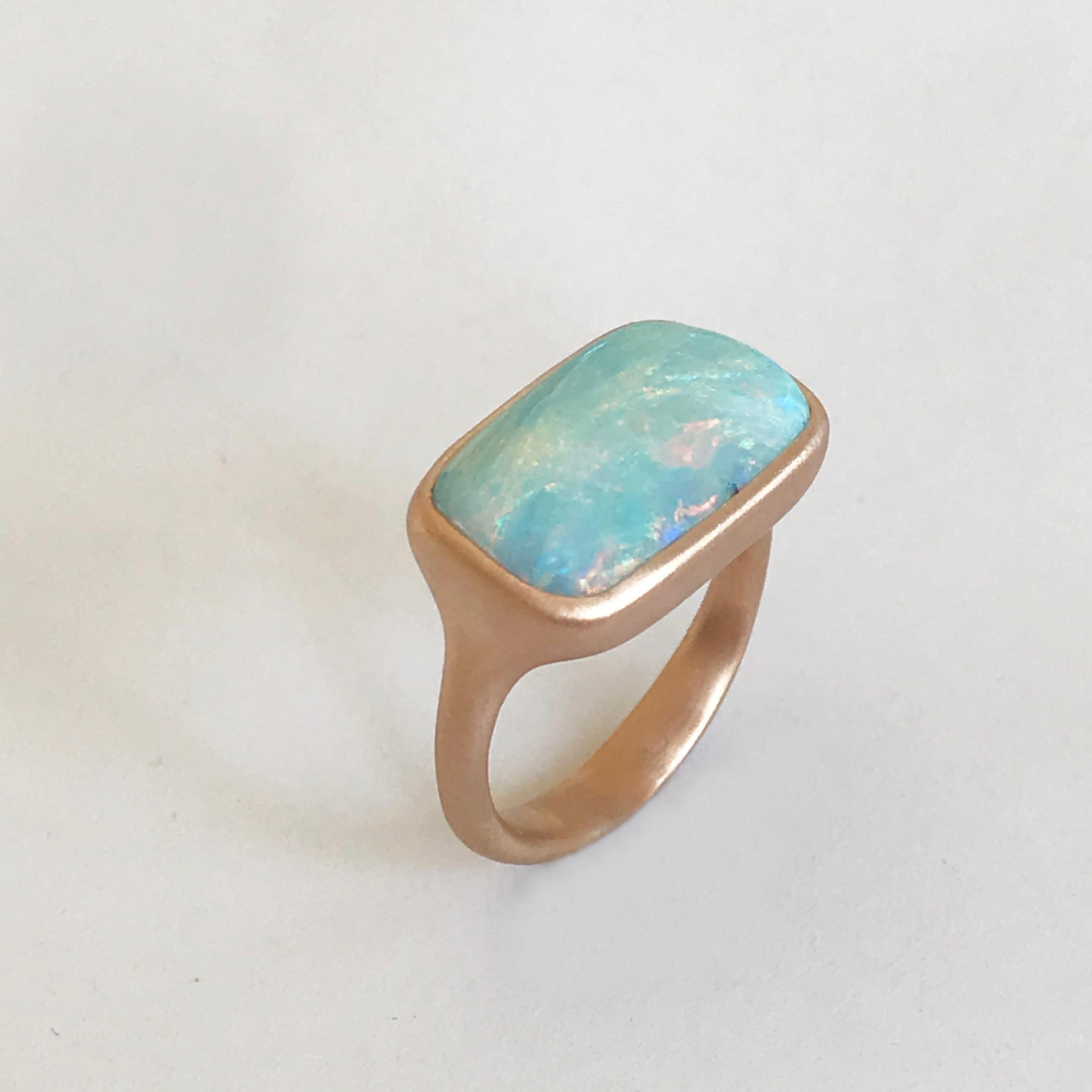 Dalben Australian Boulder Opal Rose Gold Ring 1