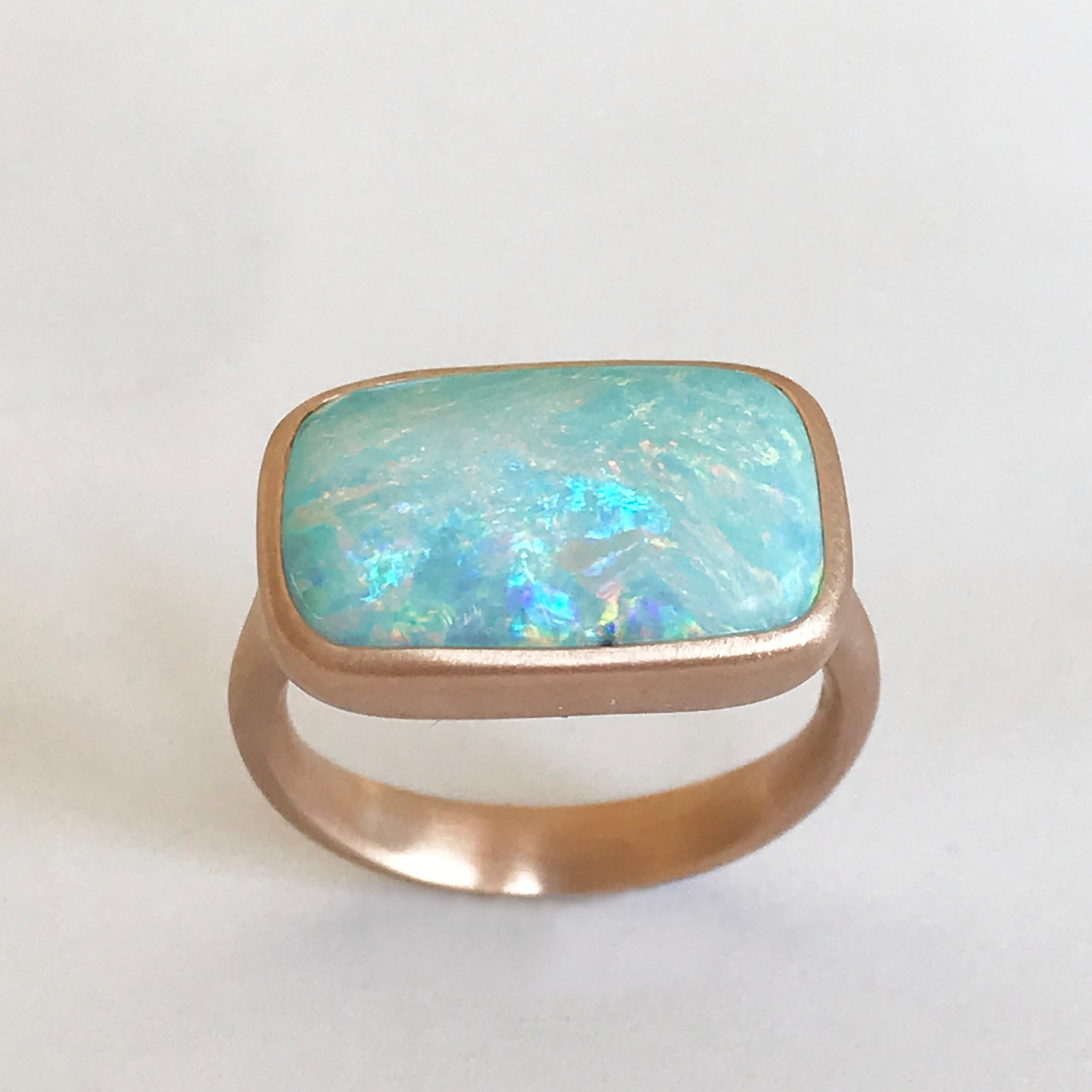 Dalben Australian Boulder Opal Rose Gold Ring 3