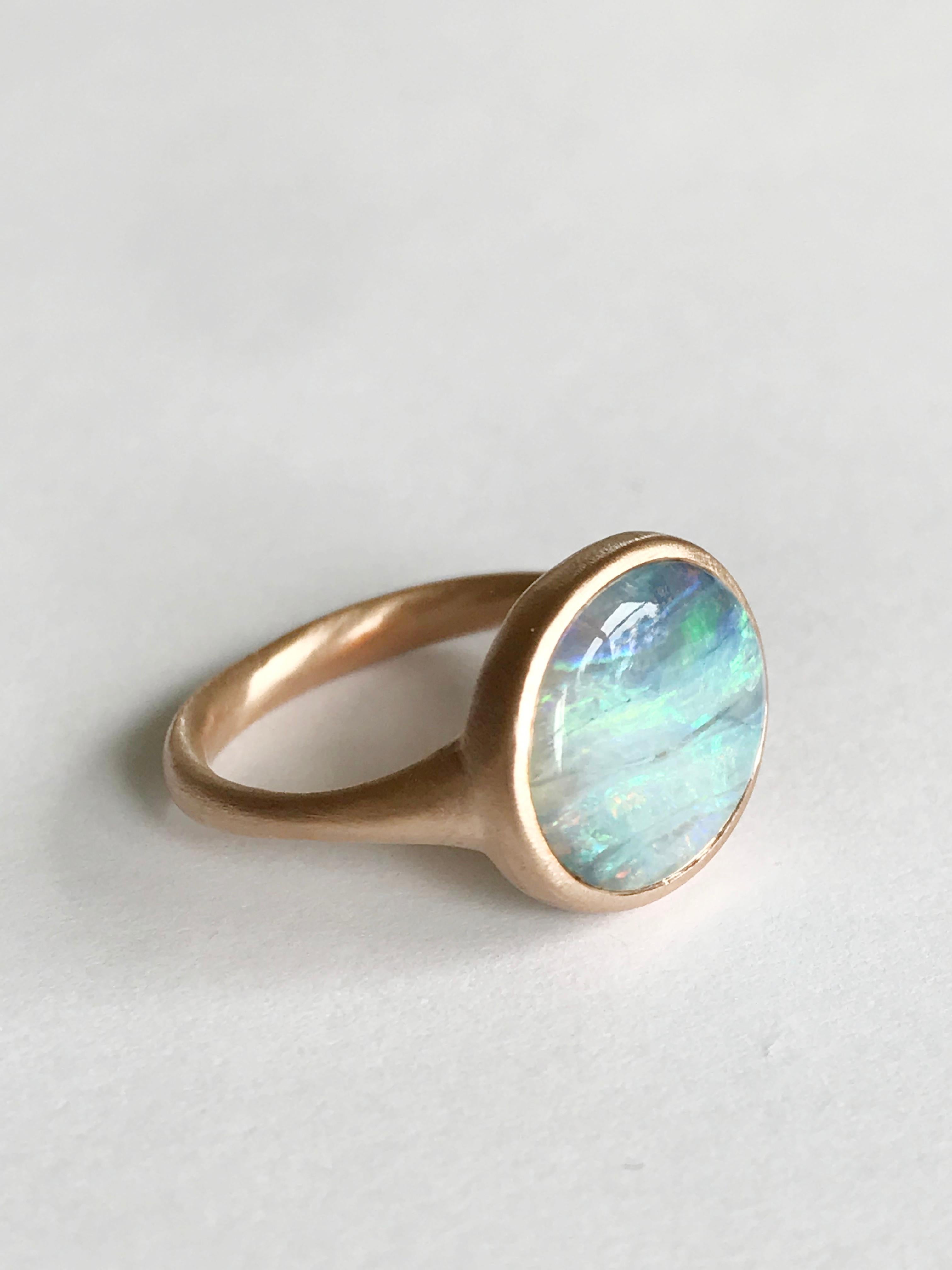 Dalben Australian Boulder Opal Rose Gold Ring 3