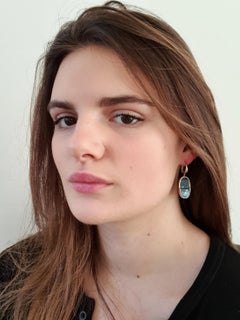 Dalben Australian Boulder Opal Yellow Gold Dangle Earrings