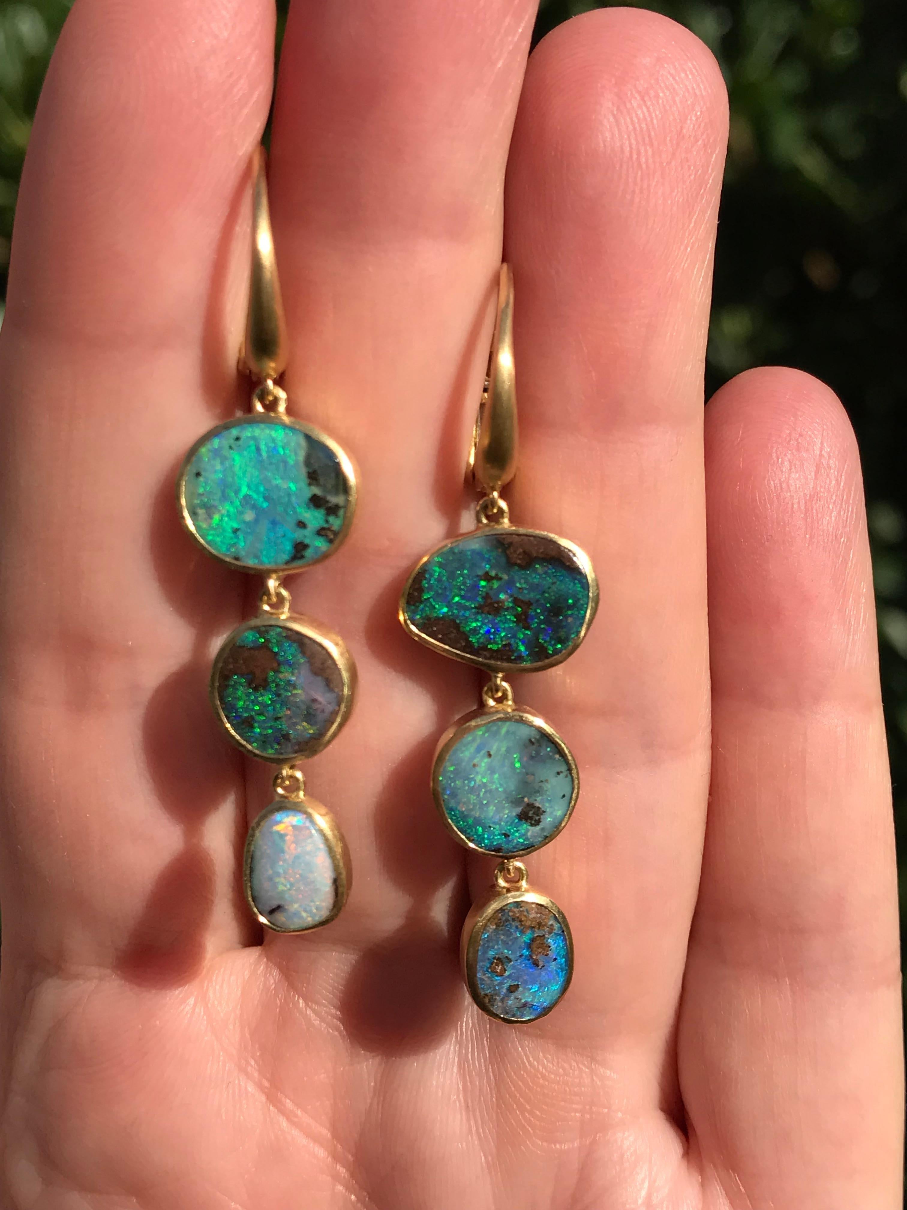 opal earrings dangle