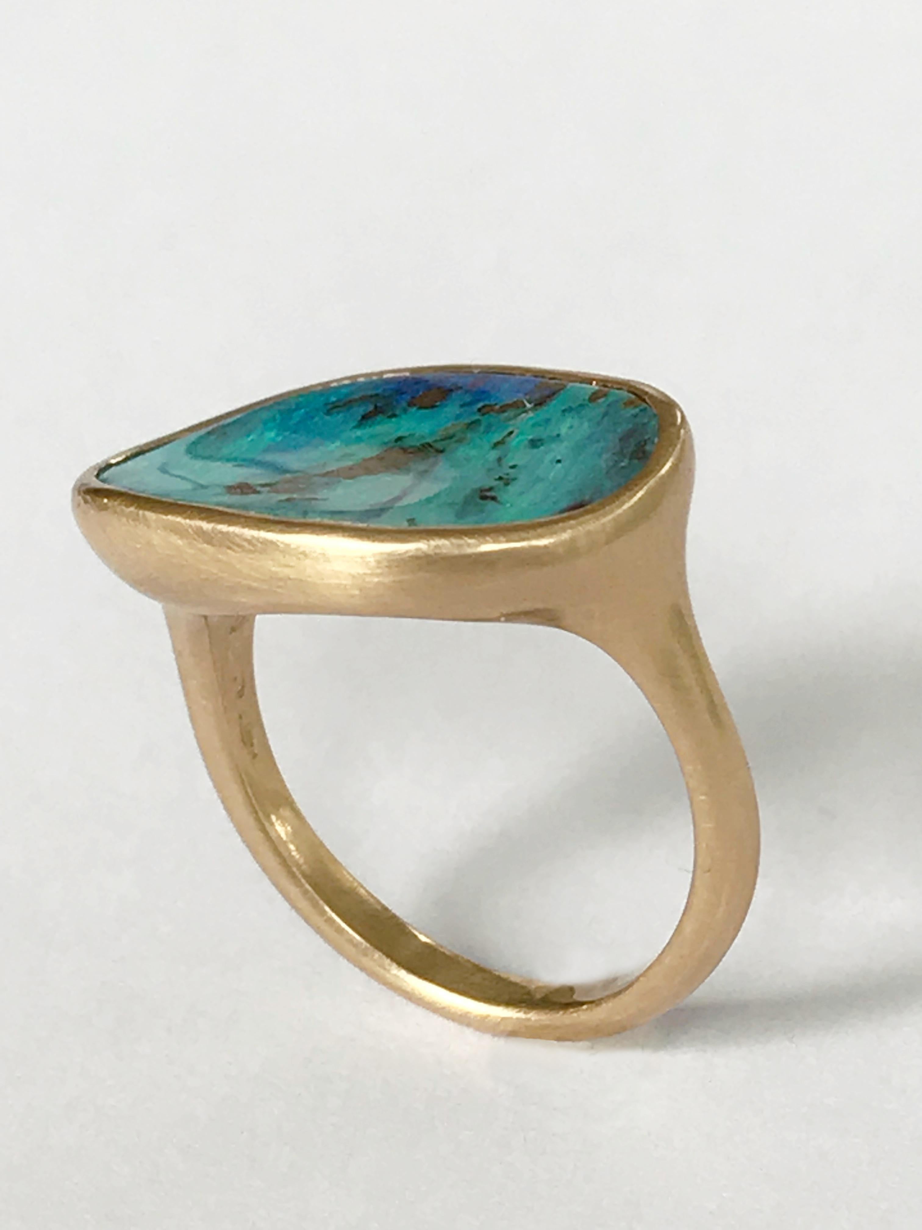 Dalben Australian Boulder Opal Yellow Gold Ring 4
