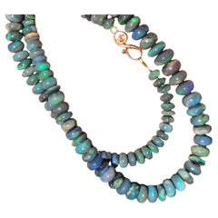 Dalben Australian Lightning Ridge Opal-Halskette aus Roségold