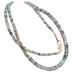 Dalben Australian Lightning Ridge Opal-Halskette aus Roségold