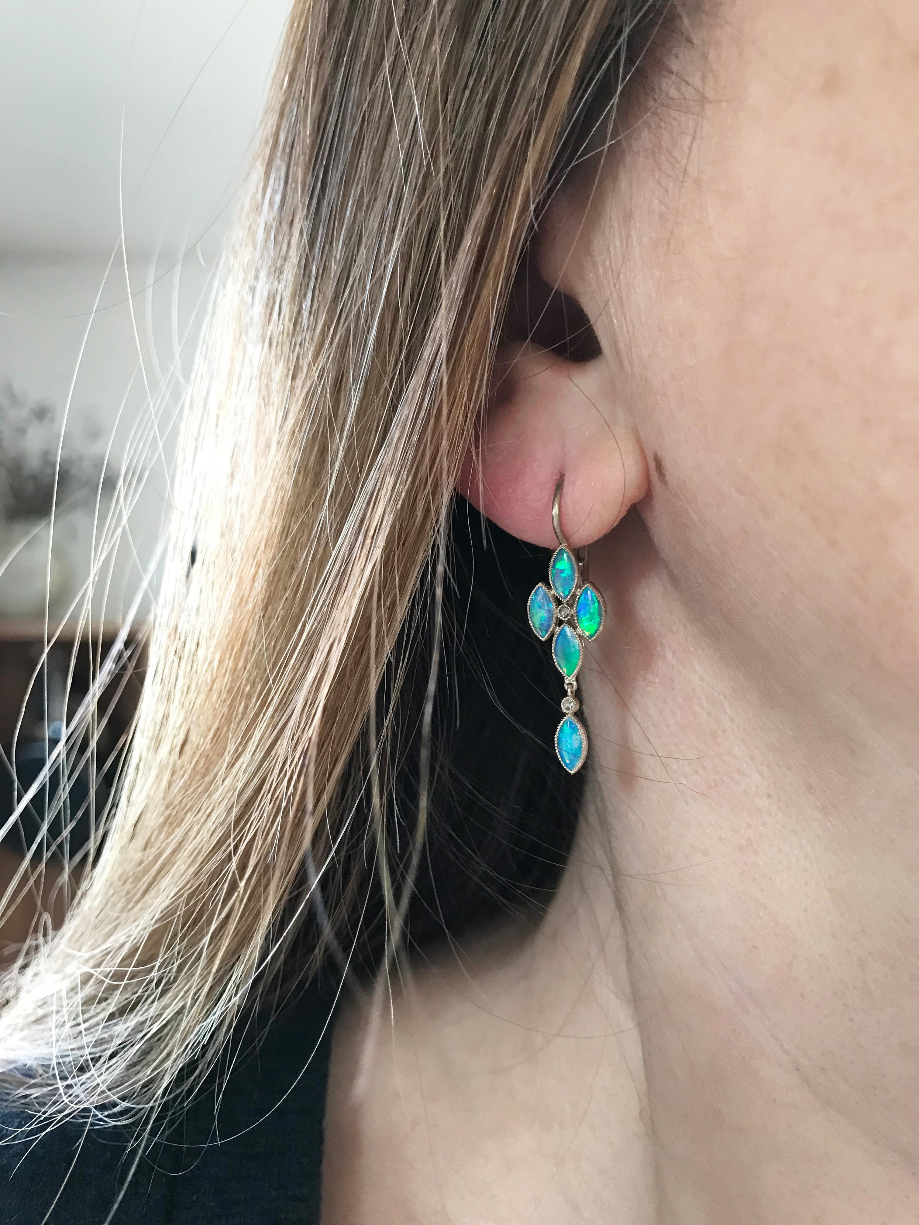 opal drop earrings