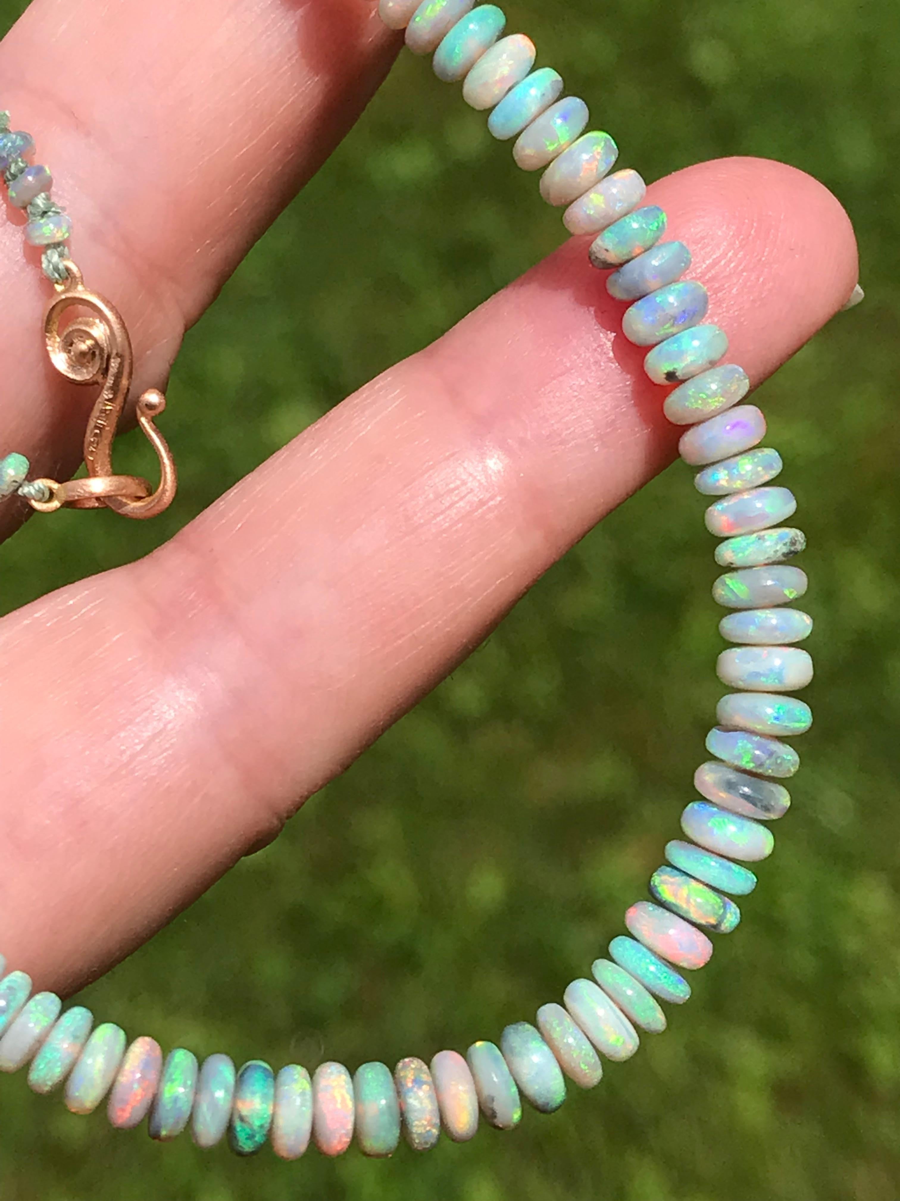 Perle Dalben australien  Collier d'opale en or rose en vente