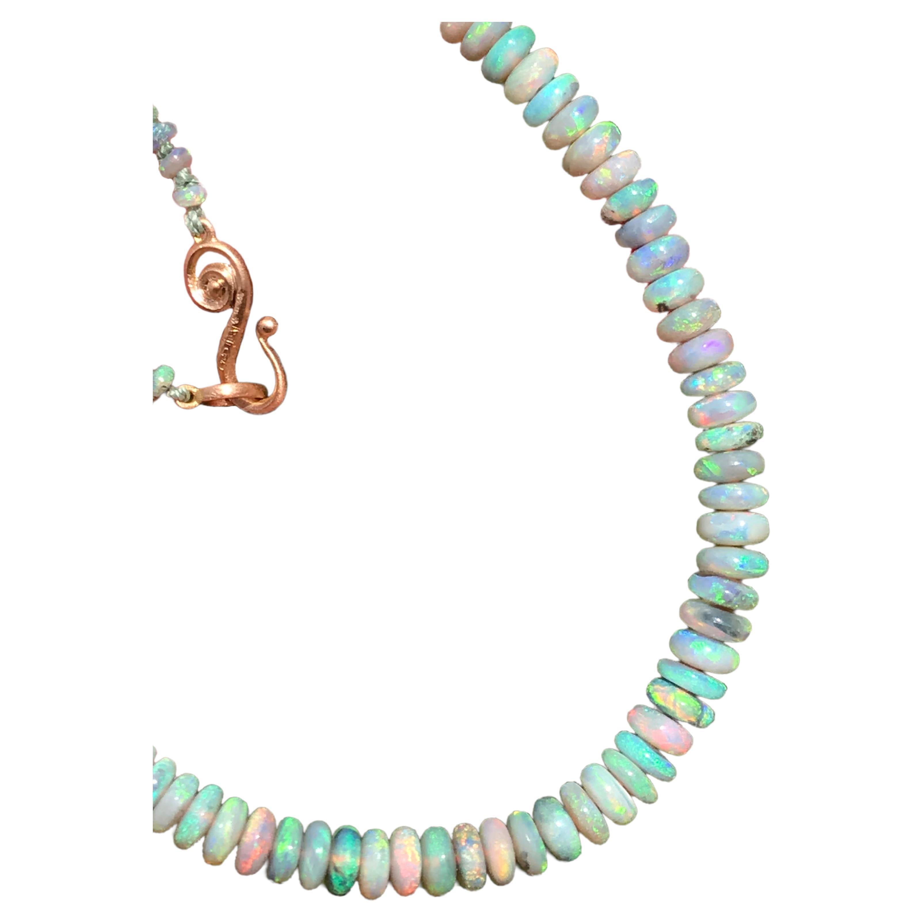 Dalben Australian  Opal Rose Gold Necklace