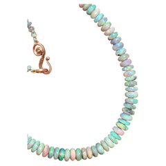 Dalben Australian  Opal Rose Gold Necklace