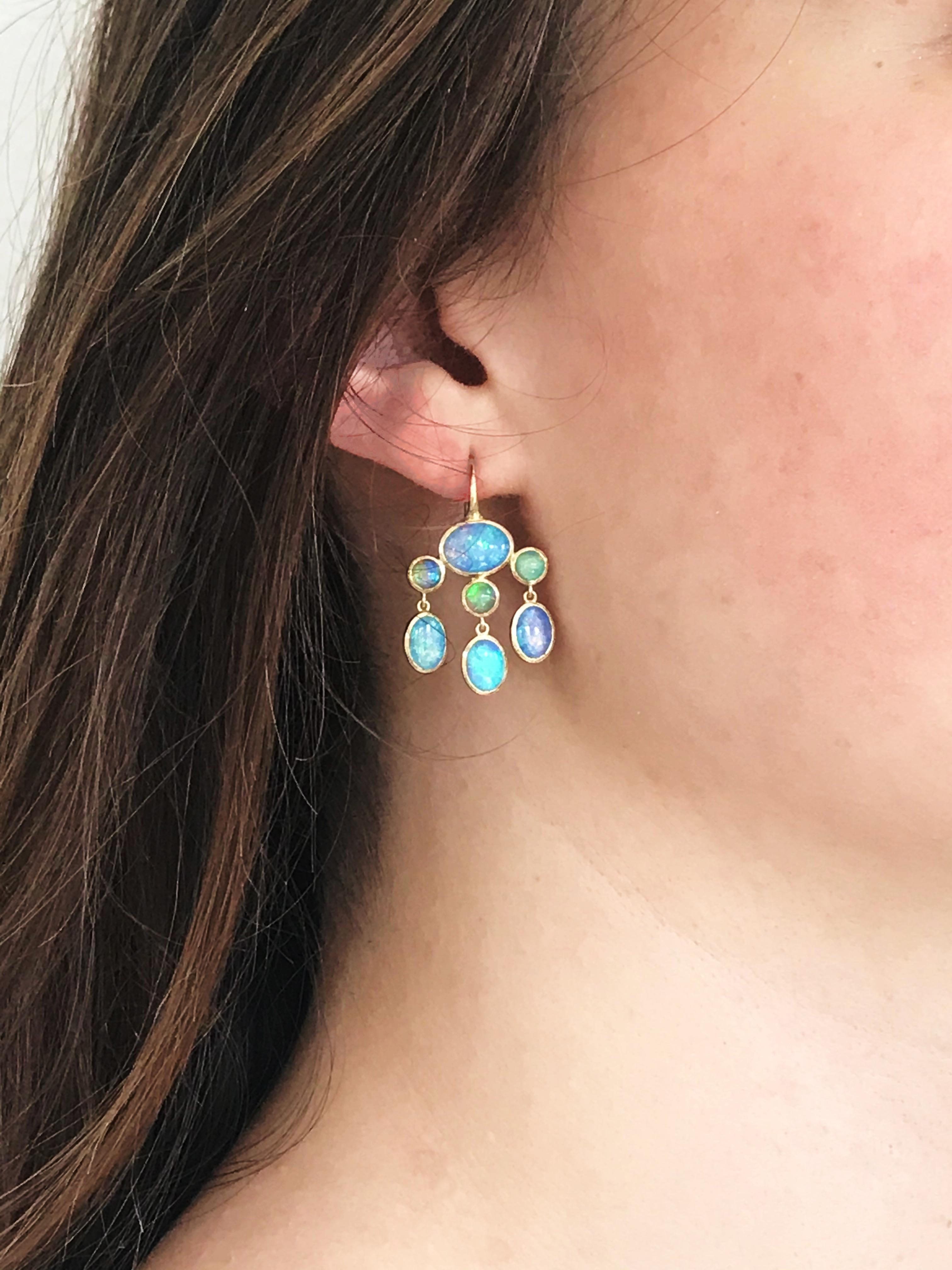 opal earrings dangle