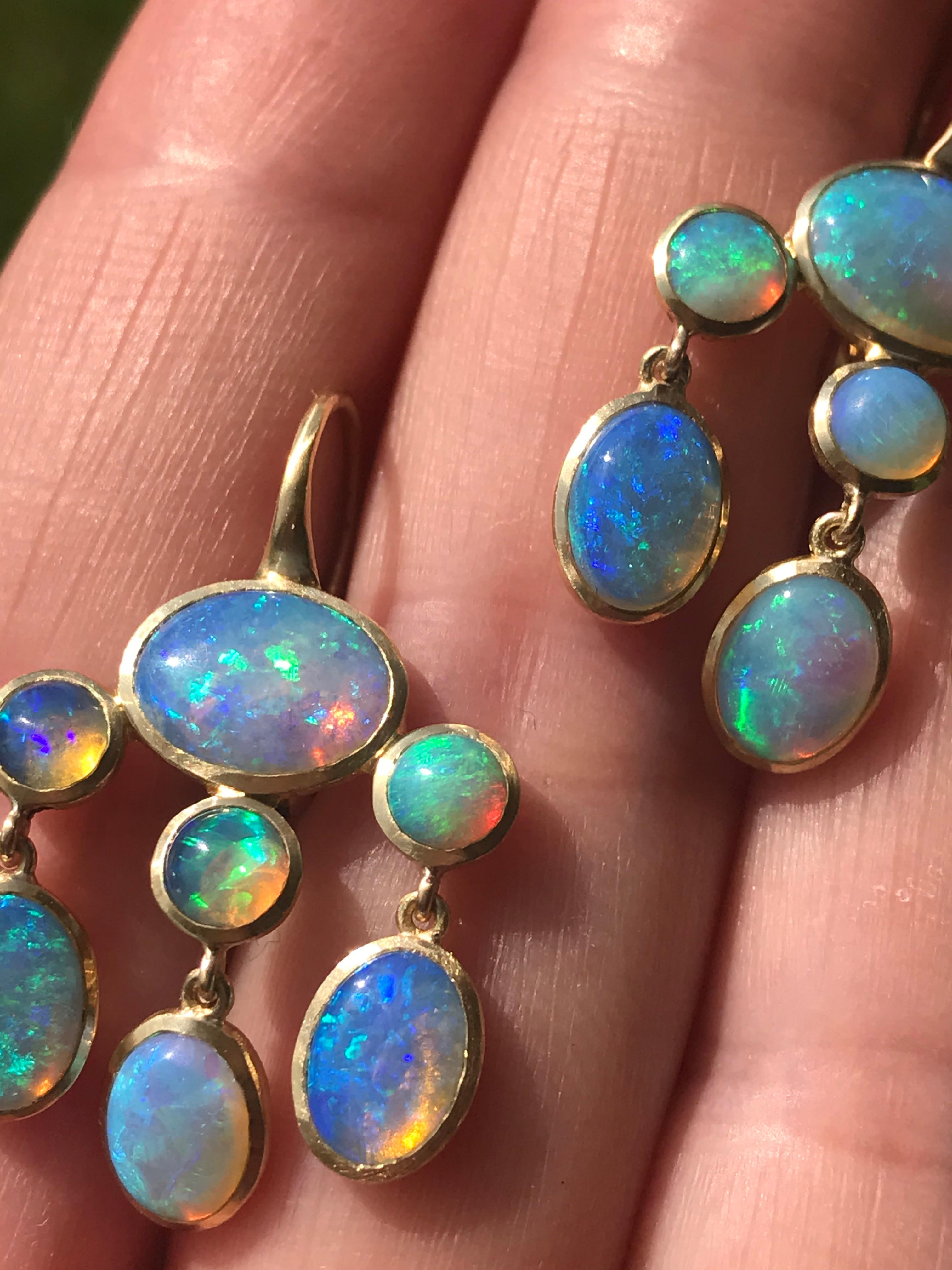 opal drop earrings