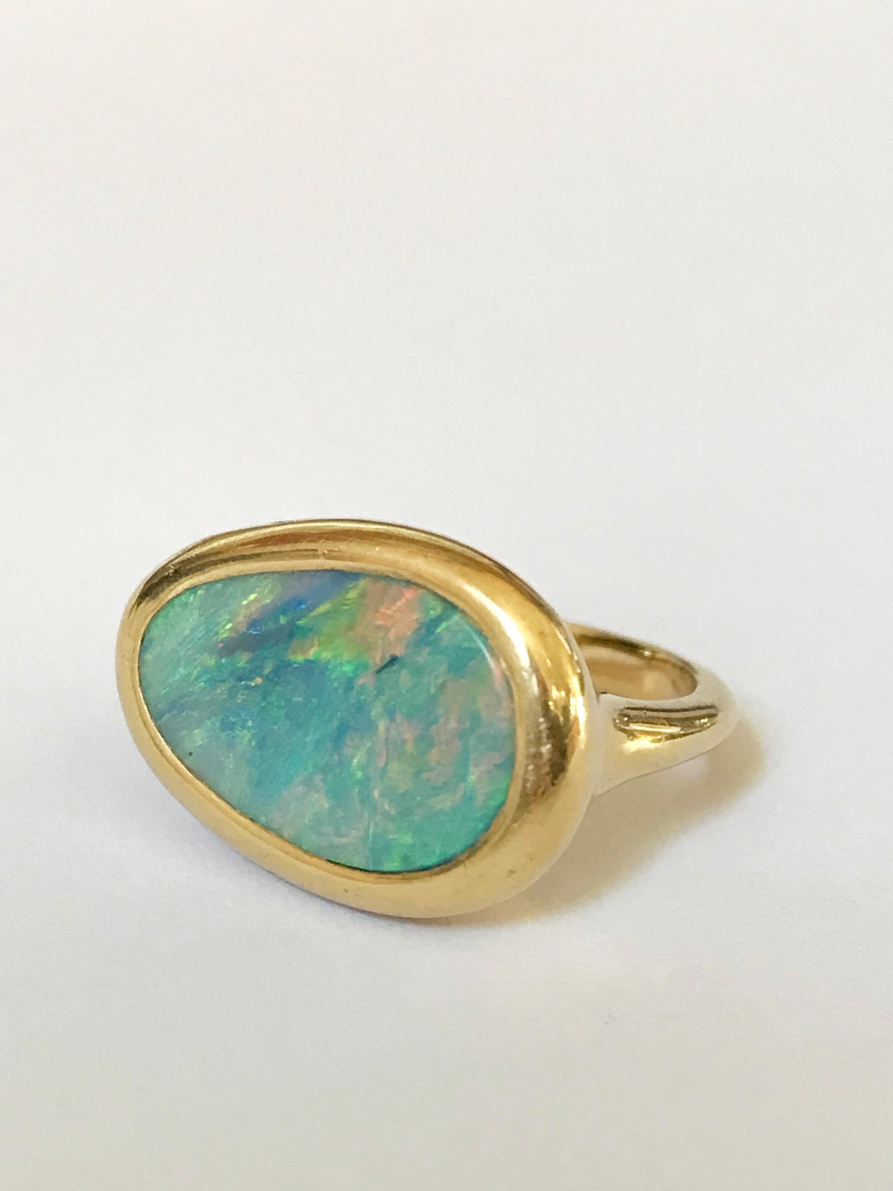 opal and gold ring