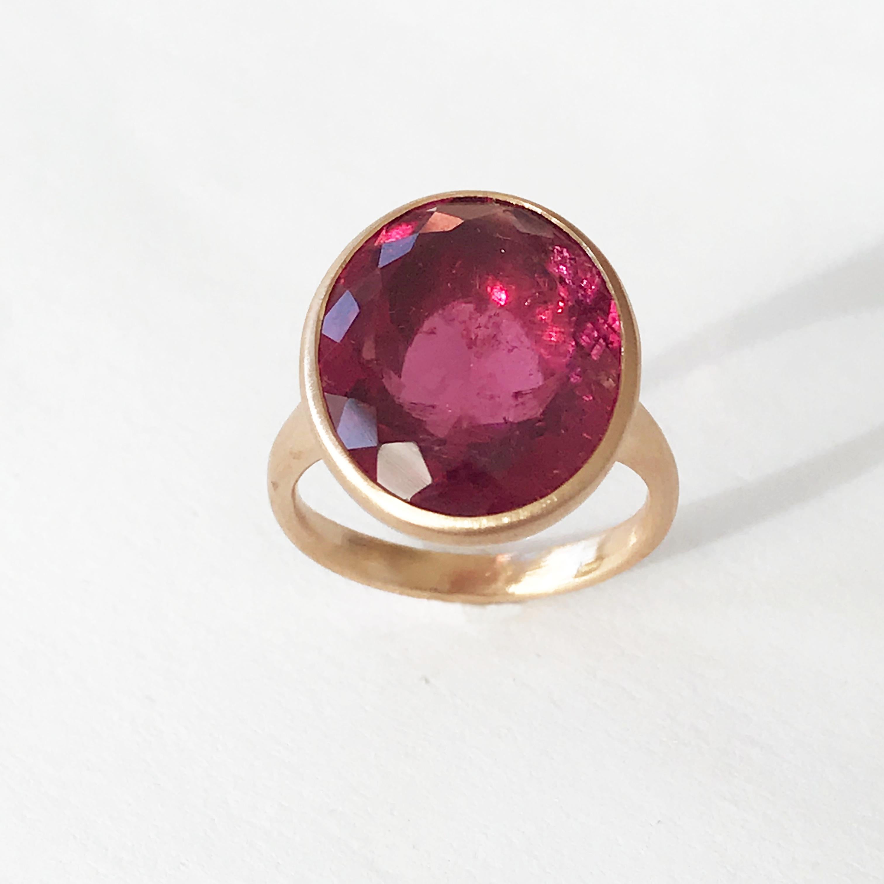 Dalben Big Rubellite Rose Gold Ring 4