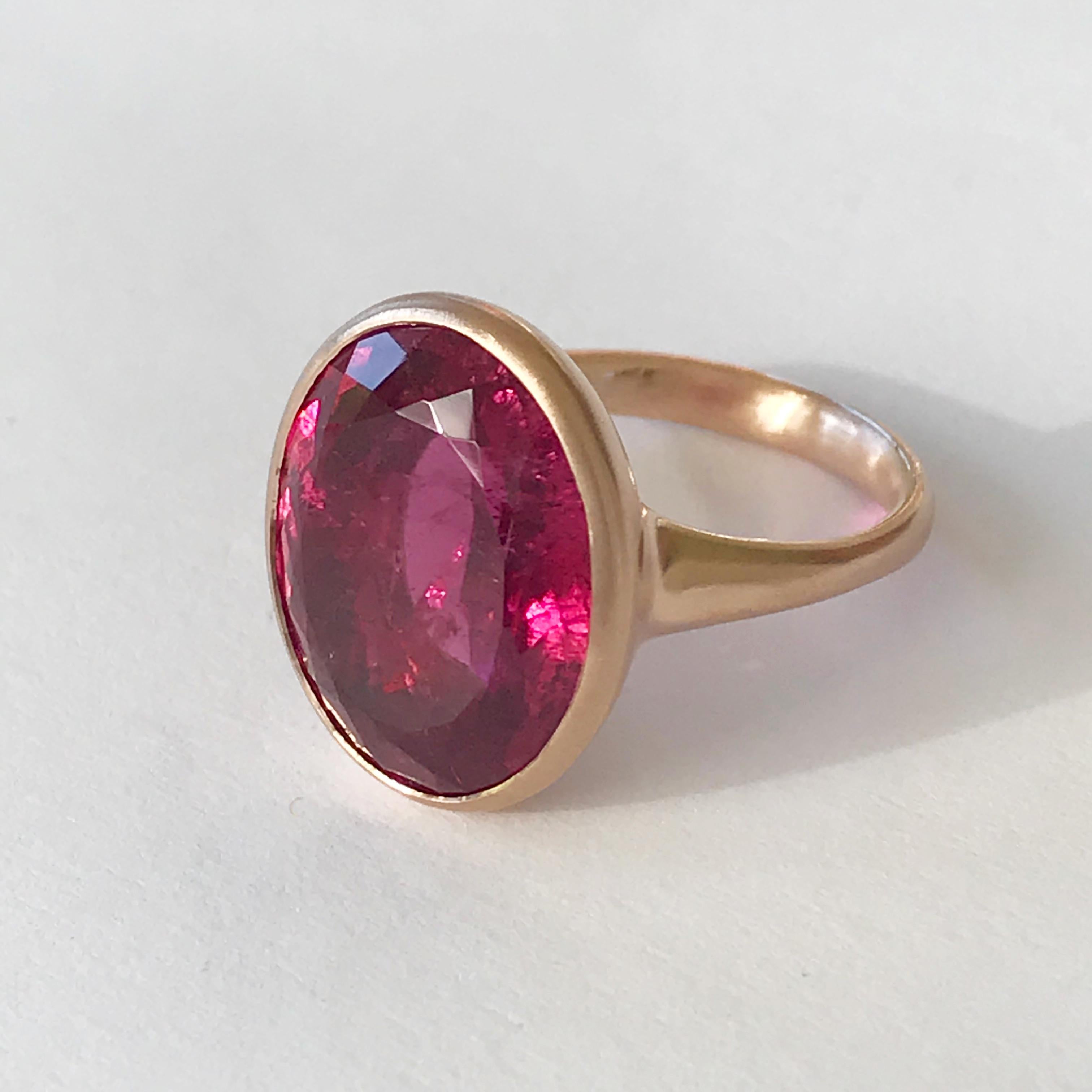 Dalben Big Rubellite Rose Gold Ring 1