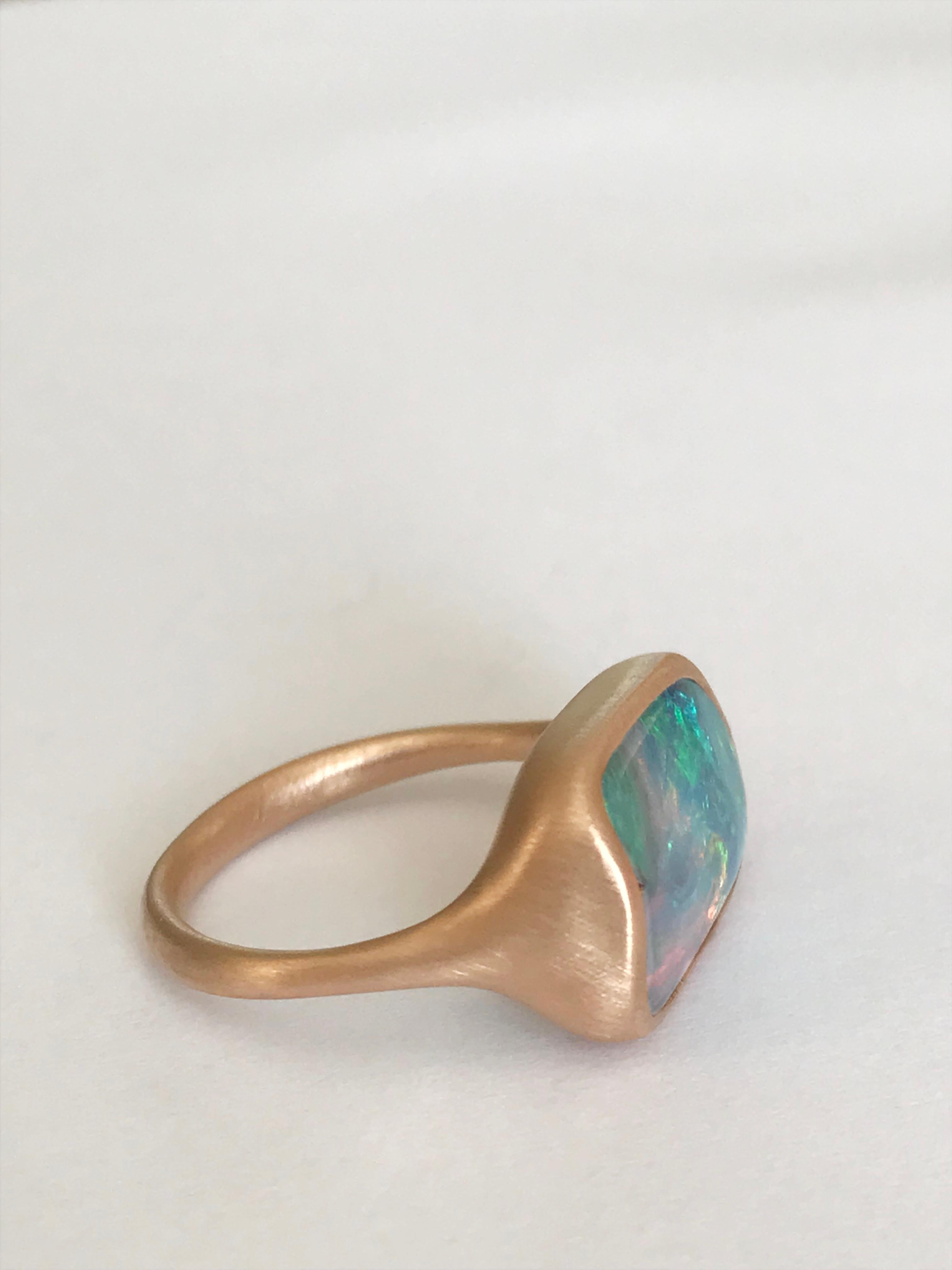 Dalben Boulder Opal Rose Gold Ring For Sale 2