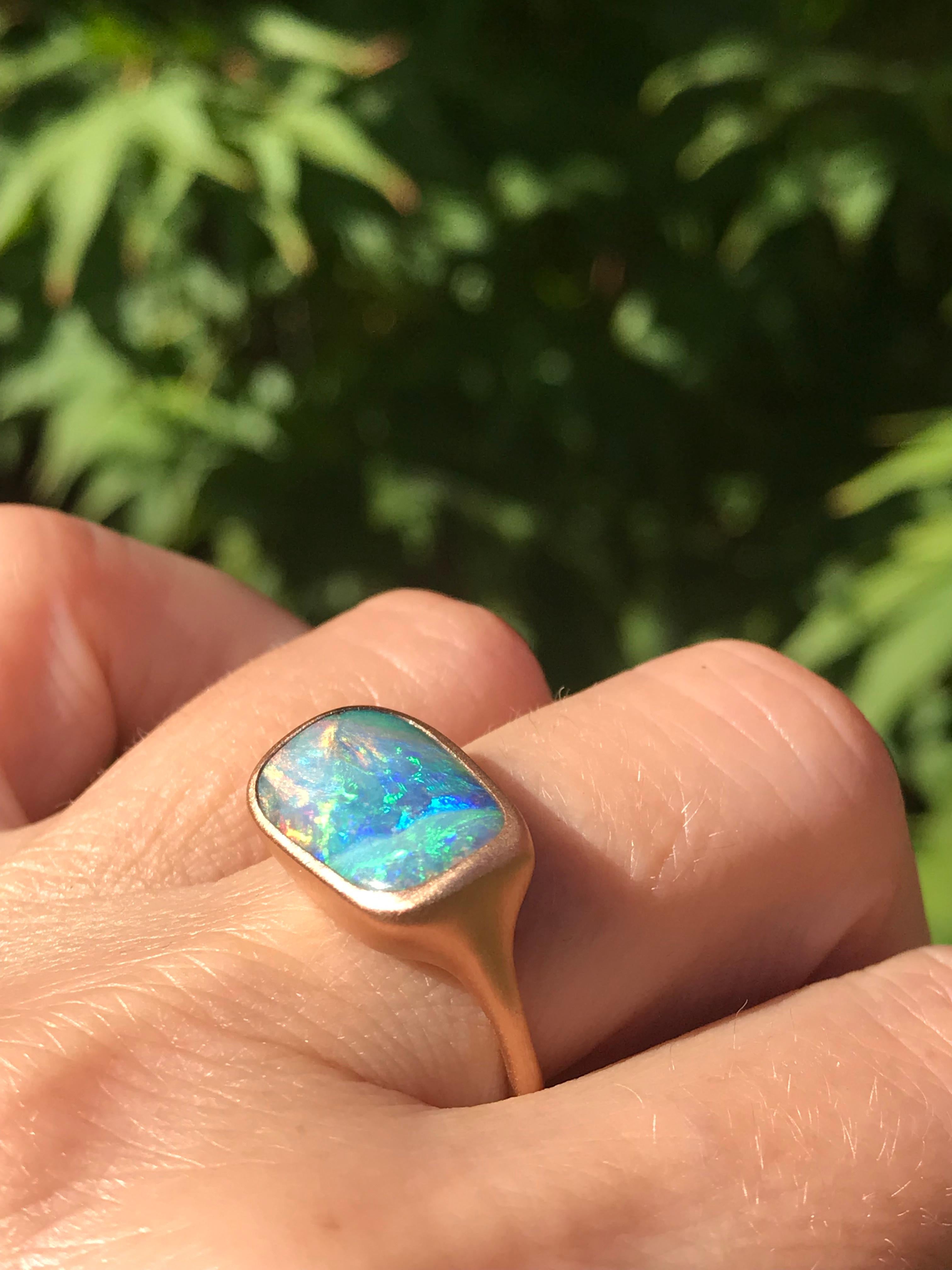 Dalben Boulder Opal Ring aus Roségold (Zeitgenössisch) im Angebot