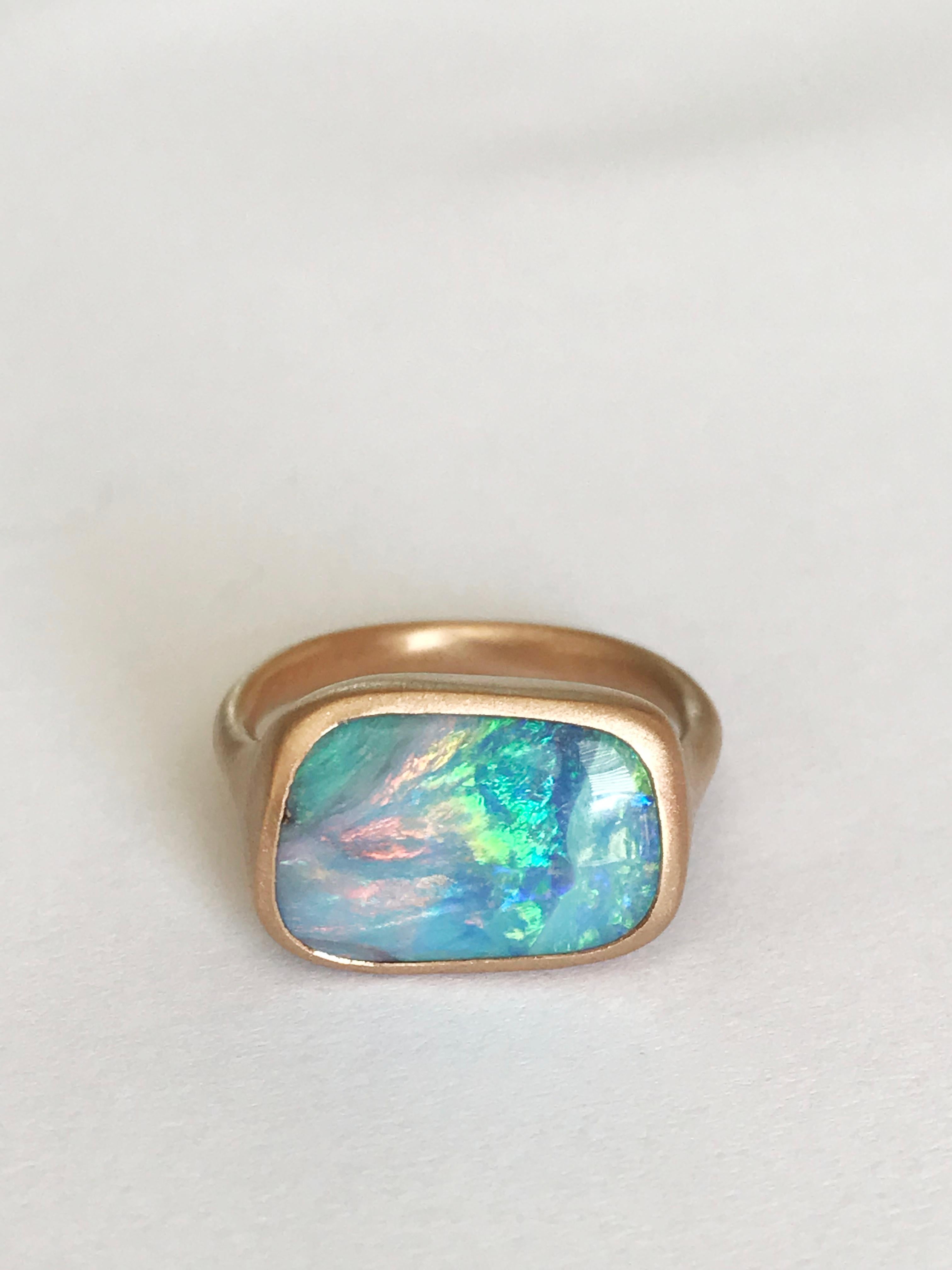 Women's Dalben Boulder Opal Rose Gold Ring For Sale