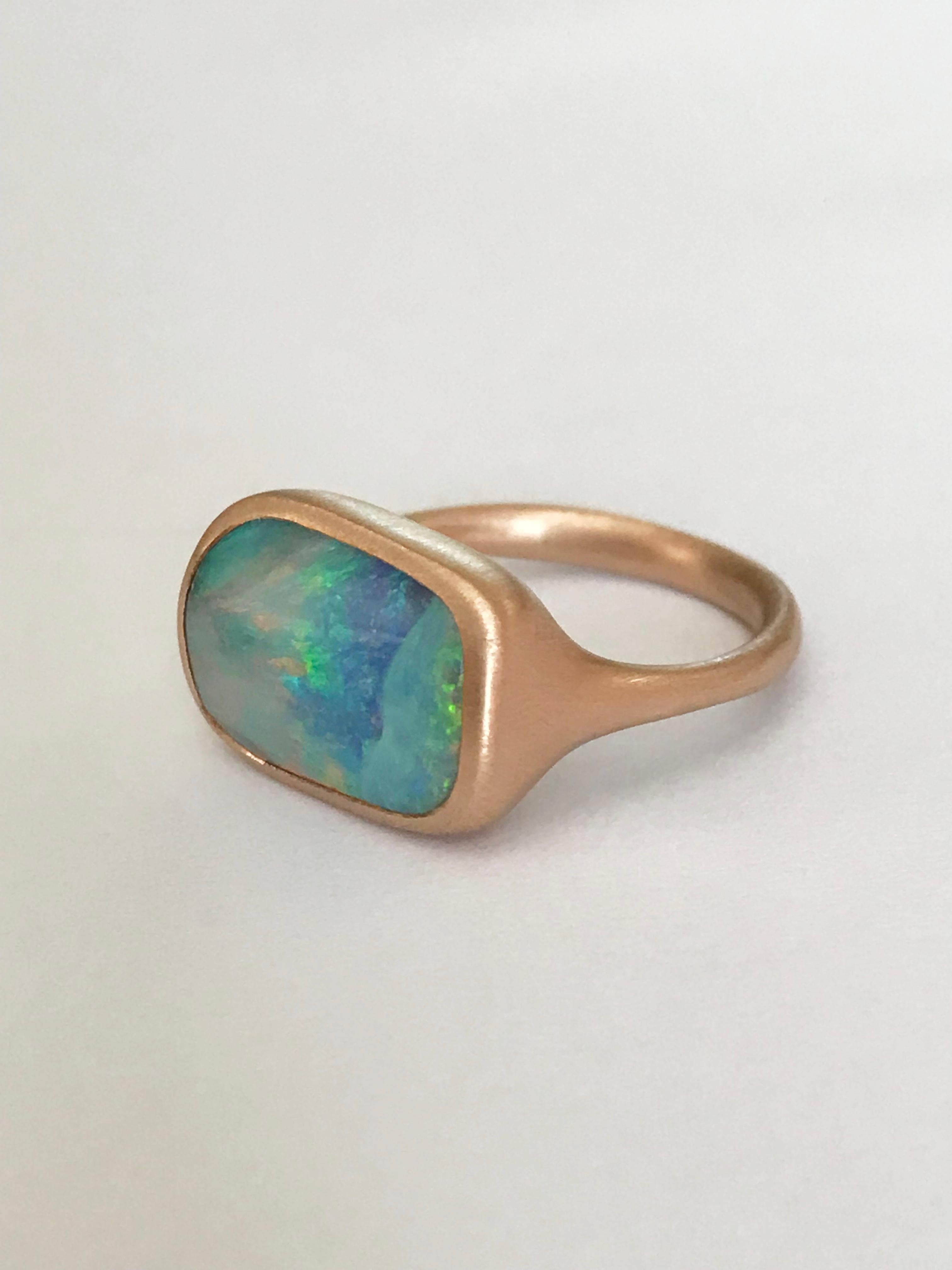 Dalben Boulder Opal Rose Gold Ring For Sale 1