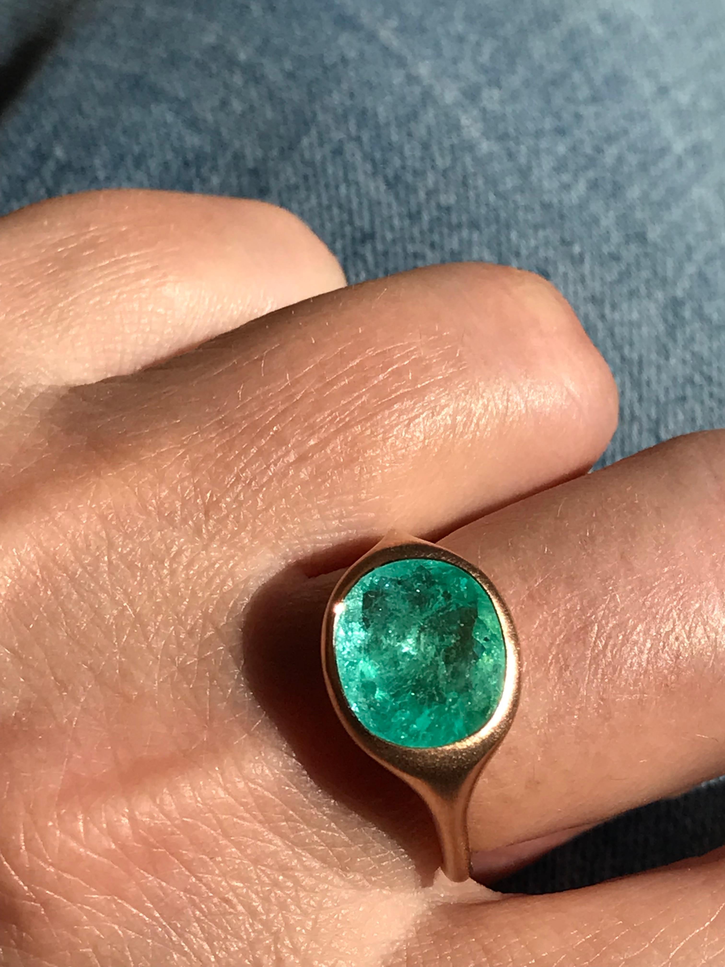 Bague Dalben Design en or rose avec tourmaline Paraiba certifiée de 3.78 carats Pour femmes en vente