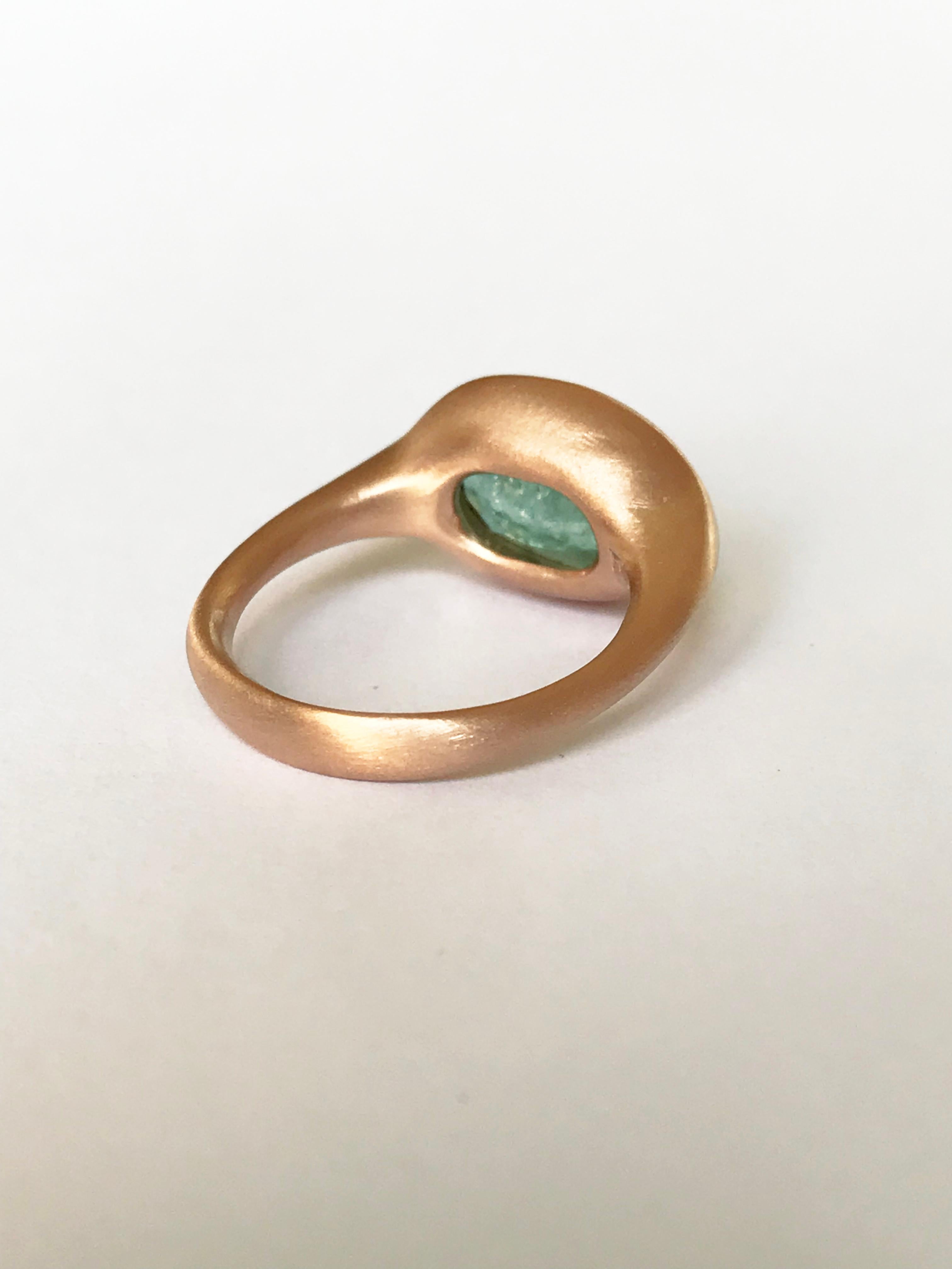 Dalben Design 3.79 carat Paraiba Tourmaline Rose Gold Ring For Sale 6