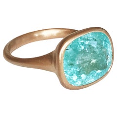 Dalben Design 6.88 carat Certified Paraiba Tourmaline Rose Gold Ring