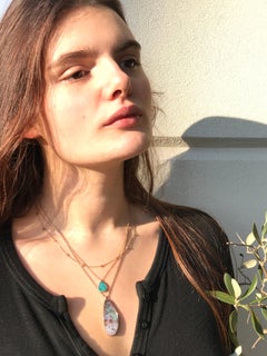 Dalben Design Australian Boulder Opal and Rose Gold Necklace