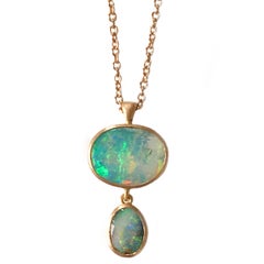 Dalben Design Australian Boulder Opal and Rose Gold Necklace