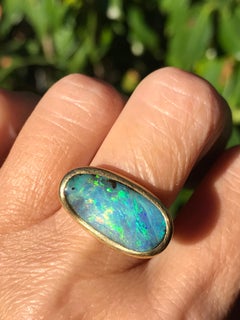Dalben Design Australian Boulder Opal Yellow Gold Ring