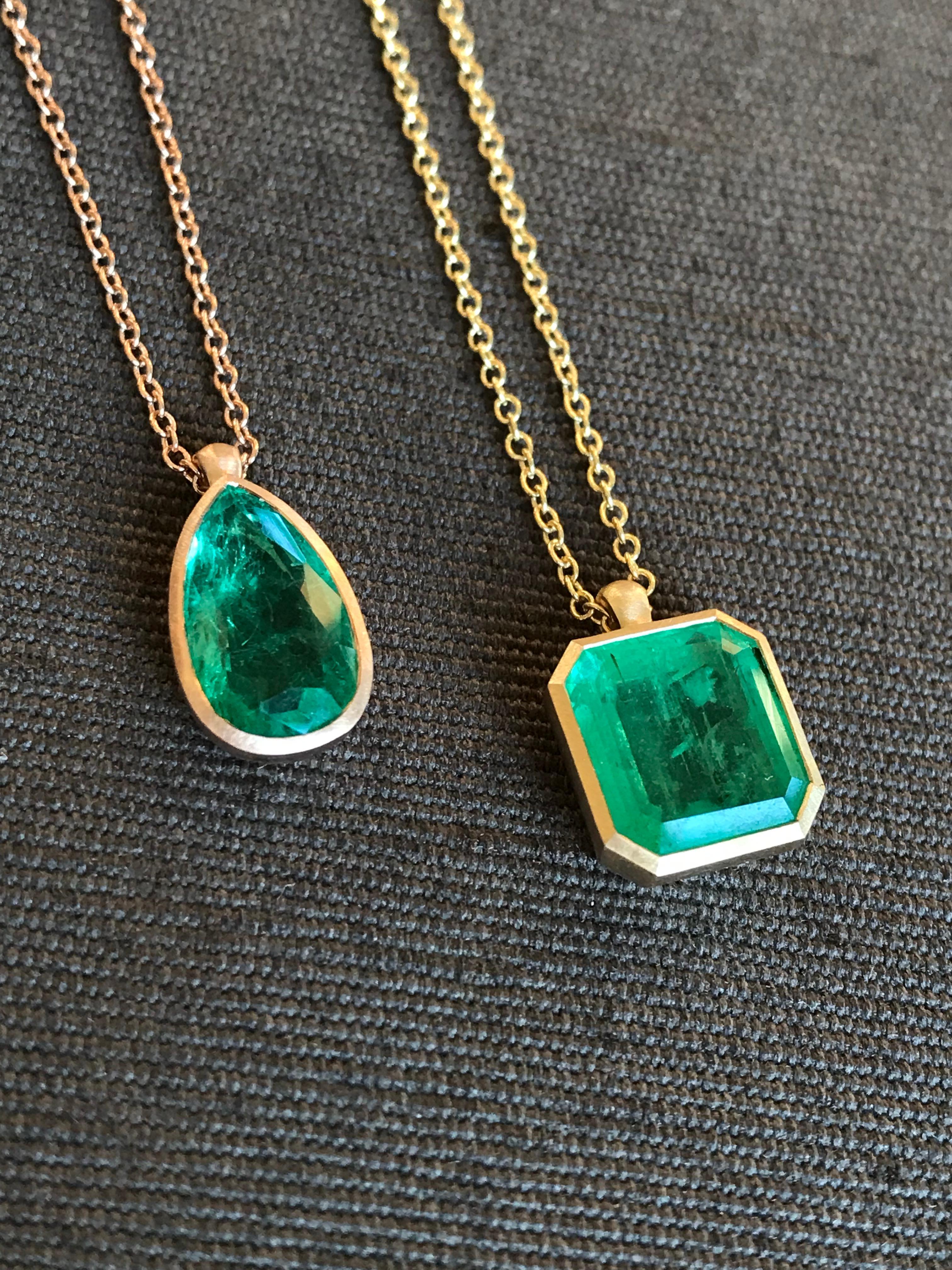 Dalben Design/One Collana in oro rosa con smeraldo in vendita 5