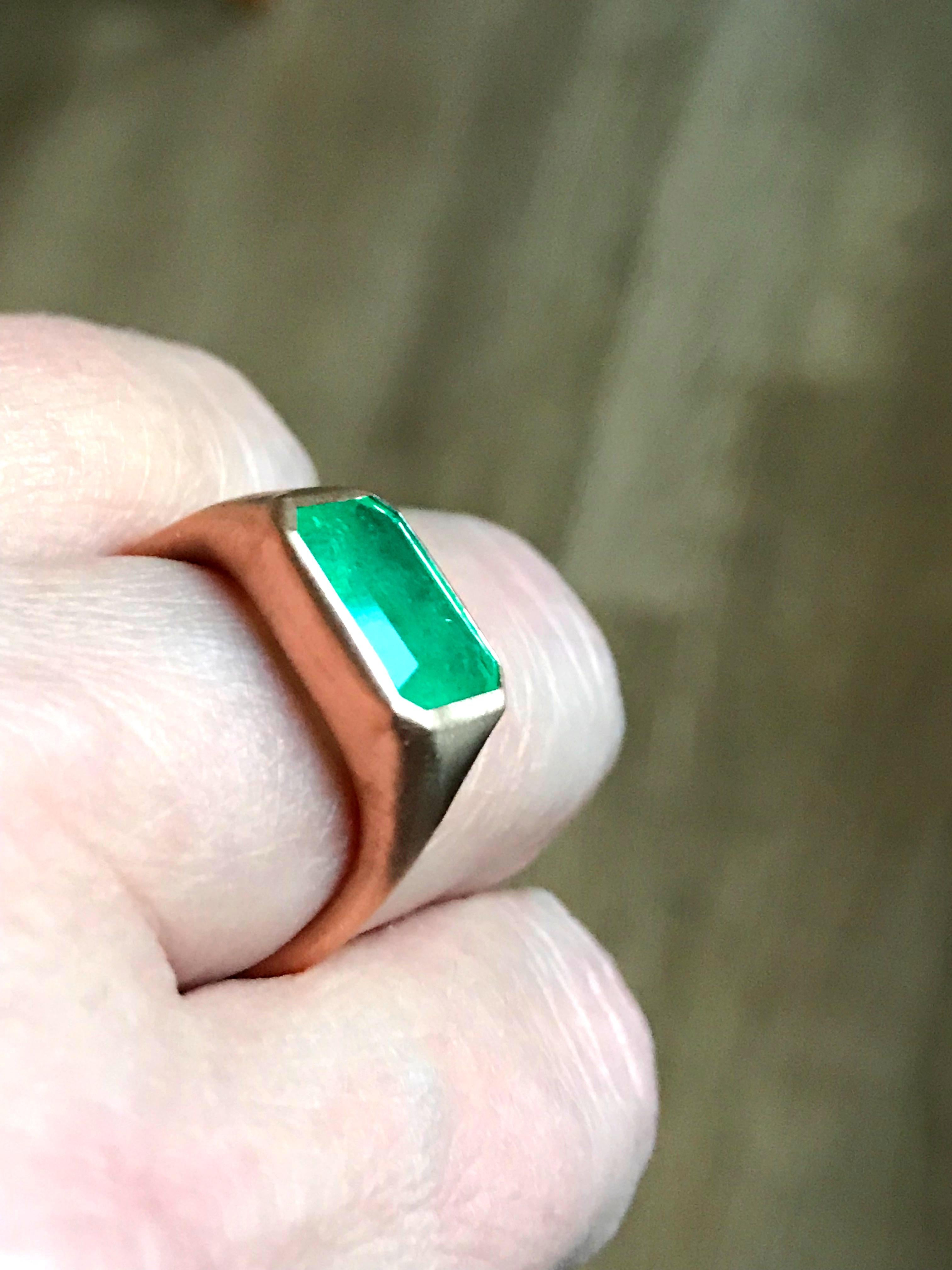 Dalben Design Emerald Rose Gold Ring 5