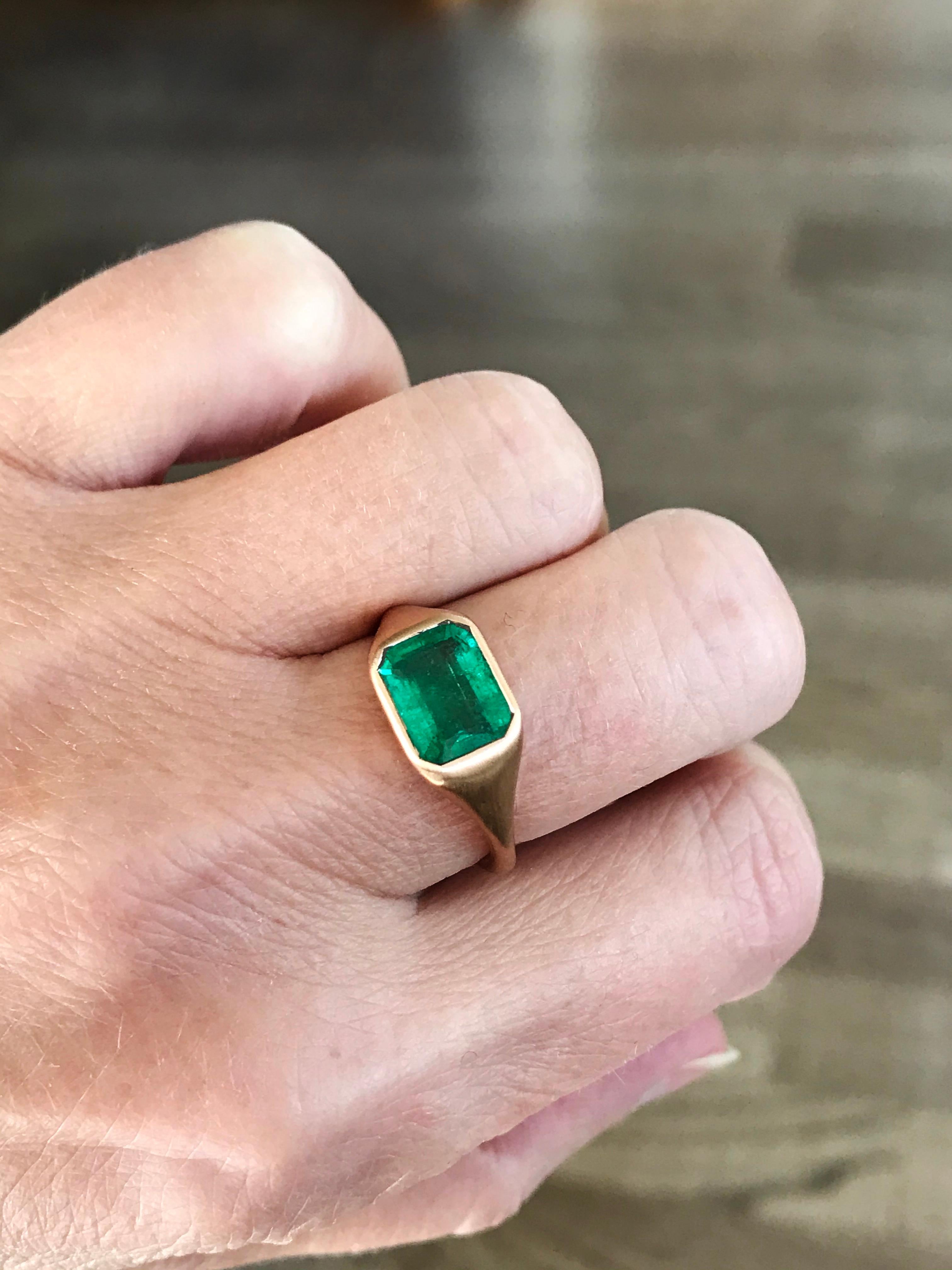 Dalben Design Emerald Rose Gold Ring 10