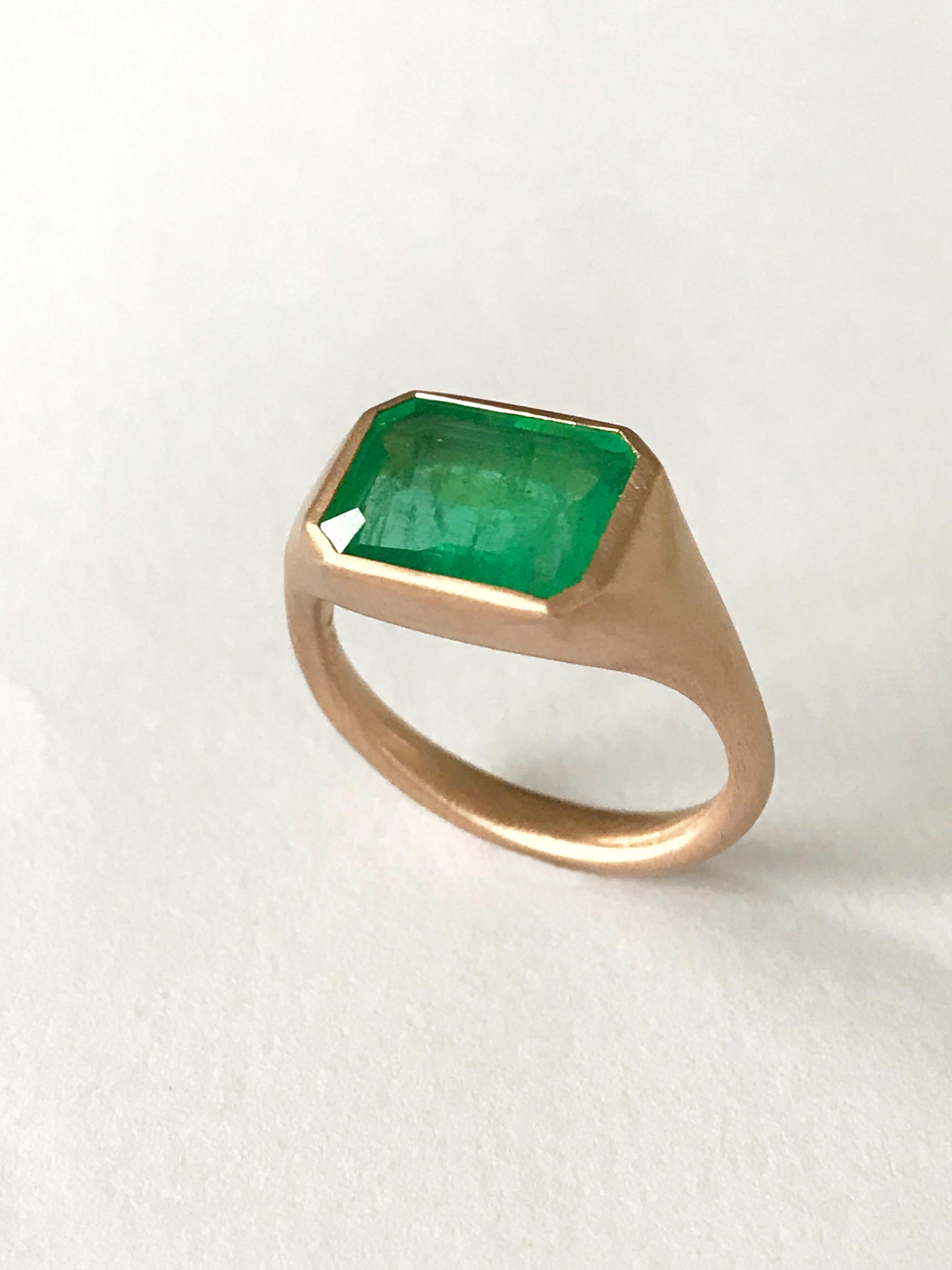 Dalben Design Emerald Rose Gold Ring 1