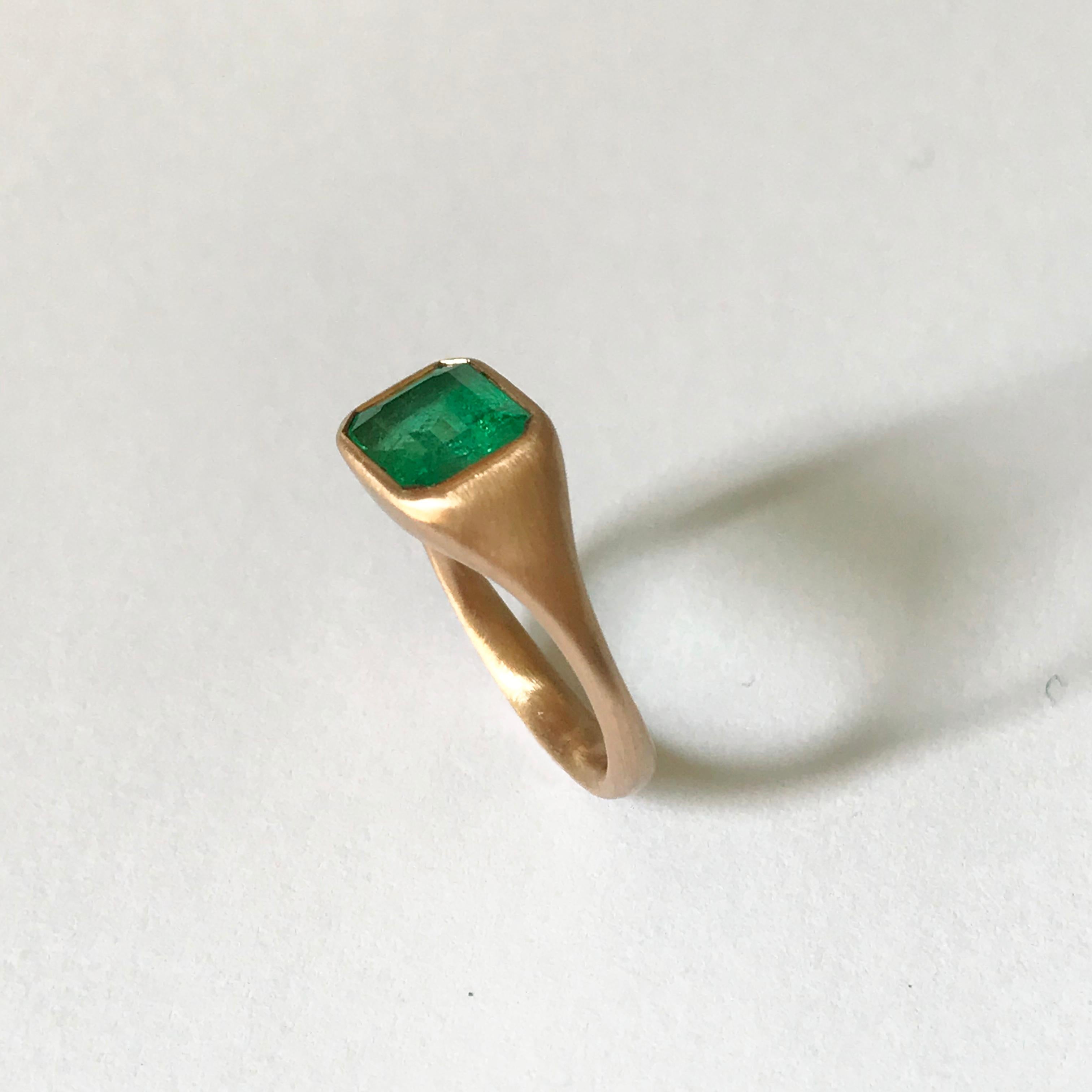 Dalben Design Emerald Rose Gold Ring 3