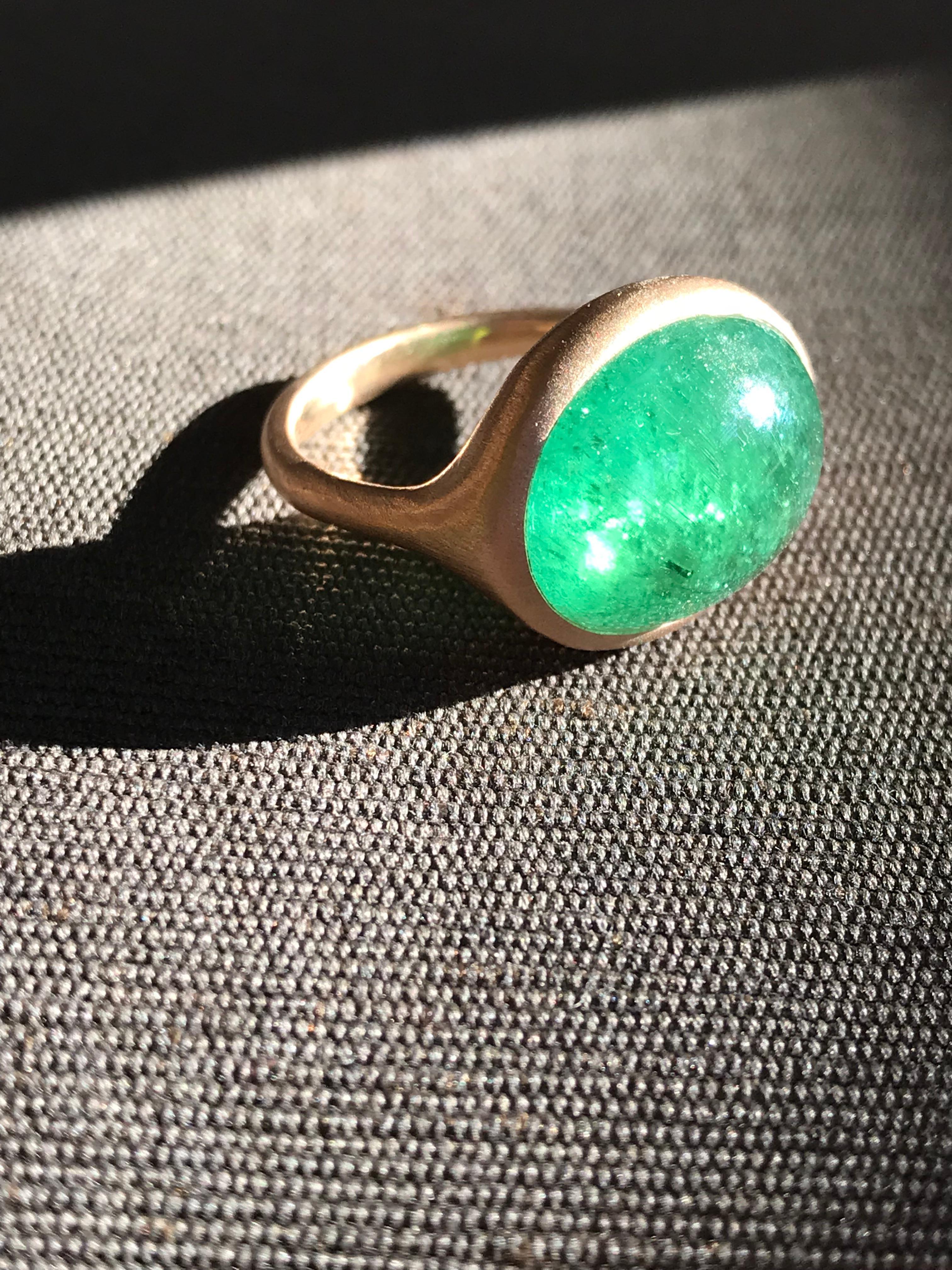 Dalben Design Green Tourmaline Rose Gold Ring For Sale 7