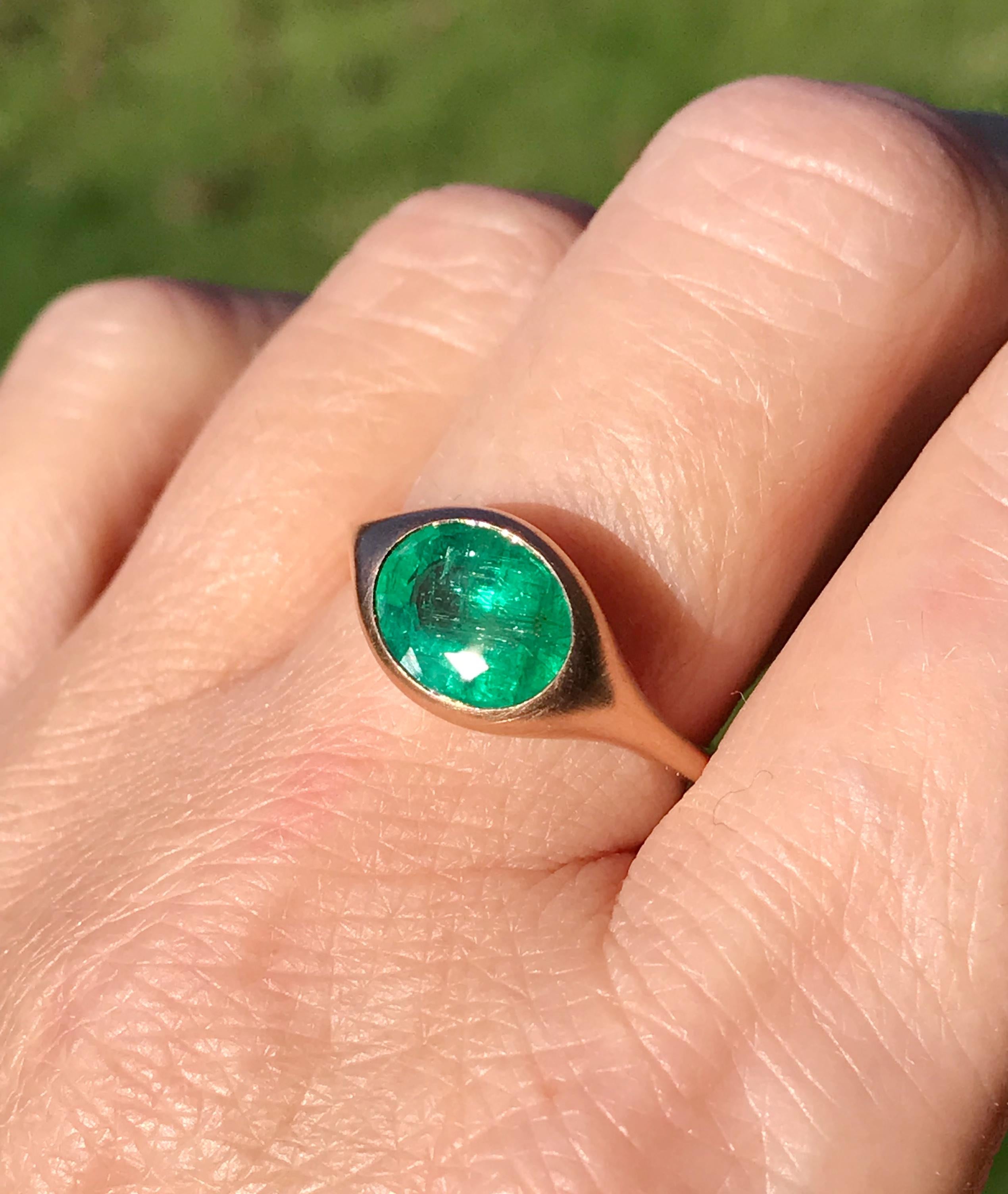 emerald rose ring