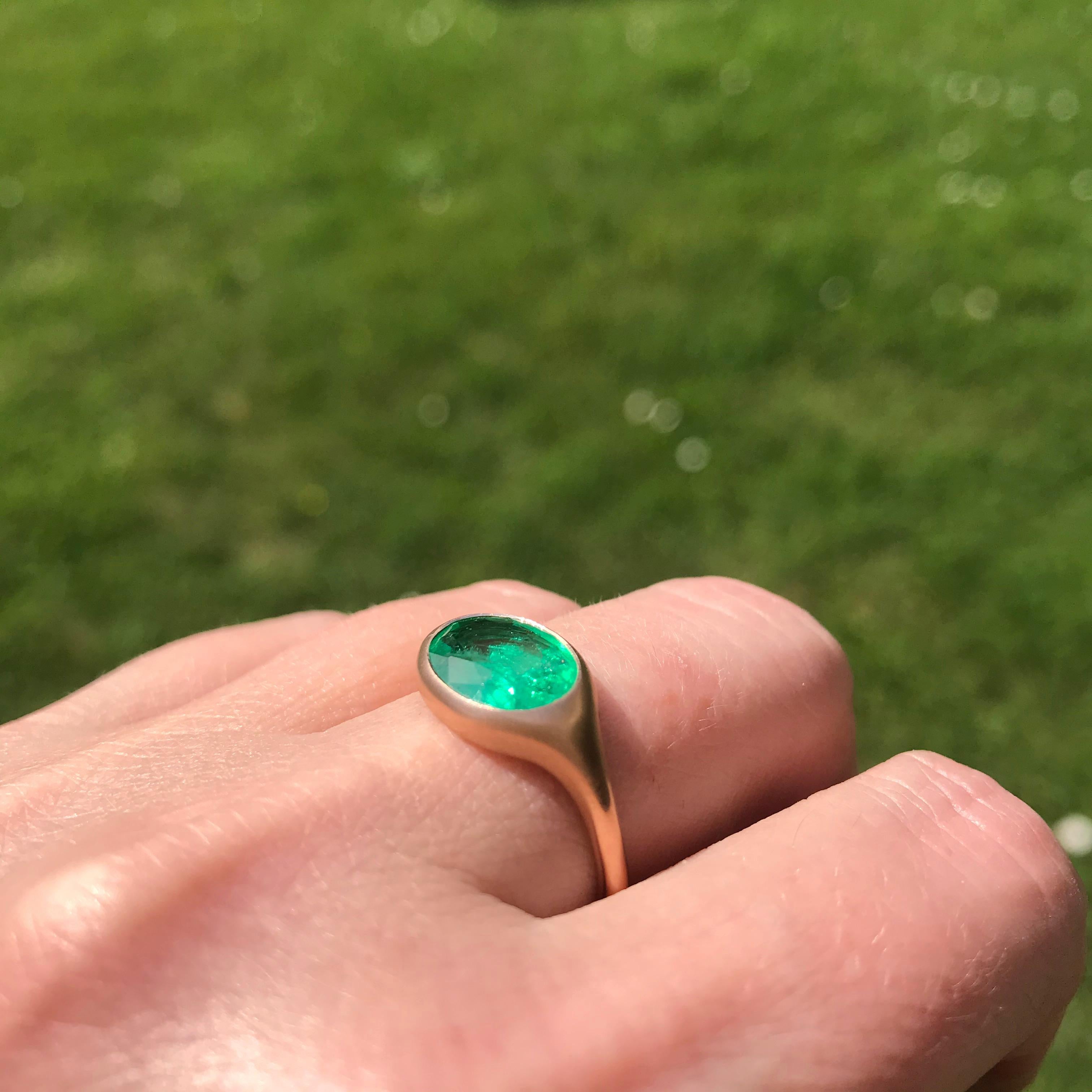 Women's Dalben Design 2, 16 Carat Emerald Rose Gold Ring