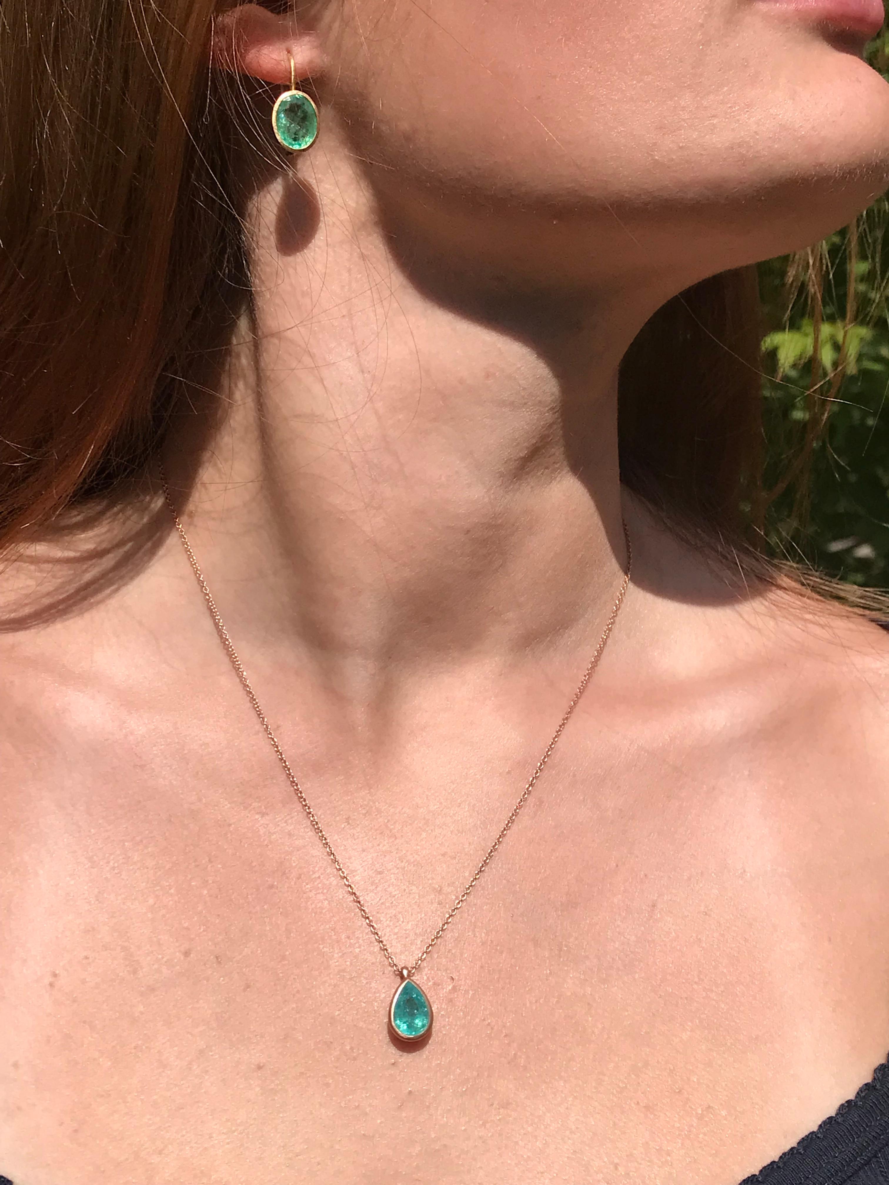 Women's Dalben Design Paraiba Tourmaline Rose Gold Necklace For Sale