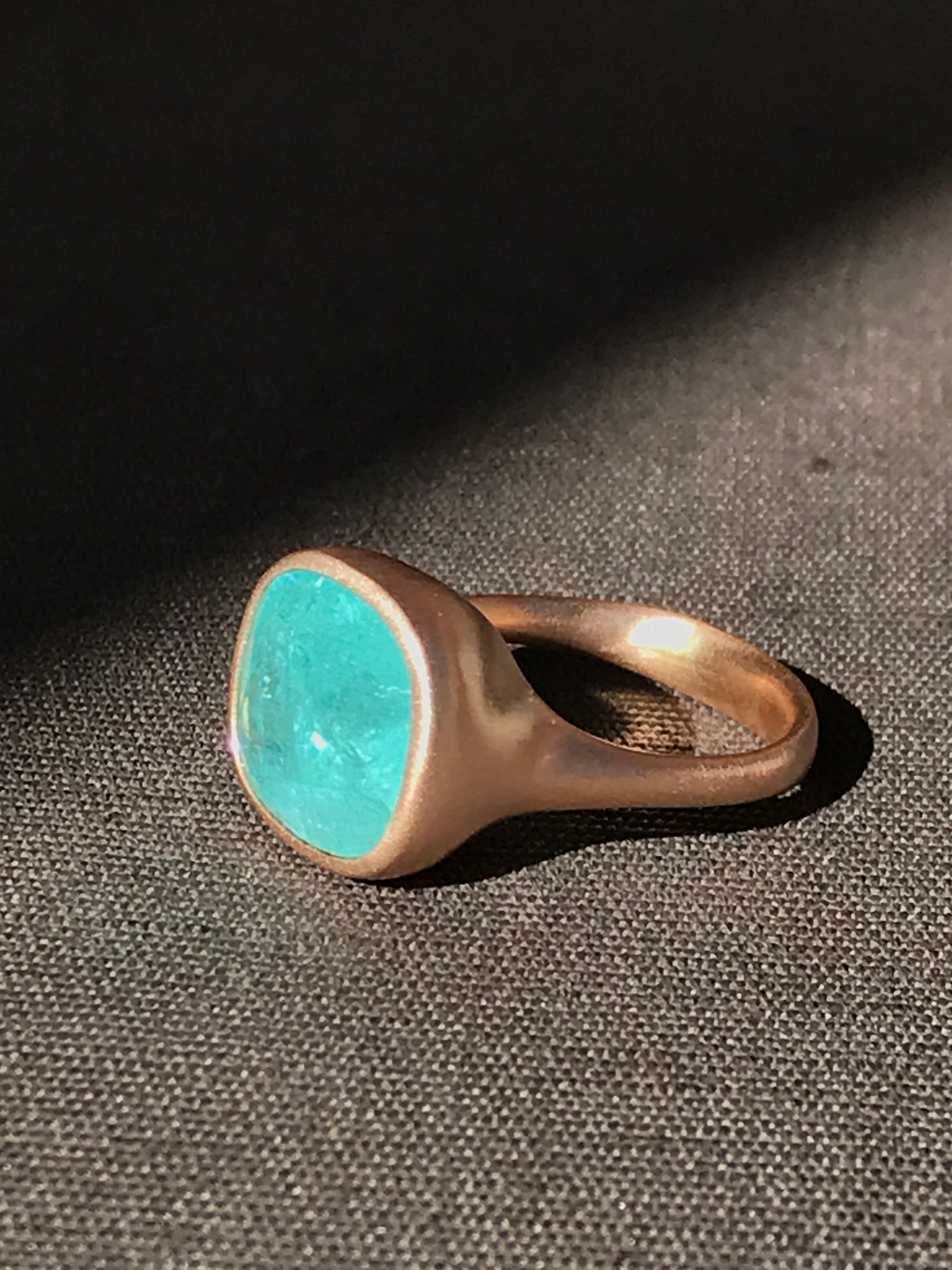 Dalben Design Paraiba-Turmalin-Ring aus Roségold im Angebot 2