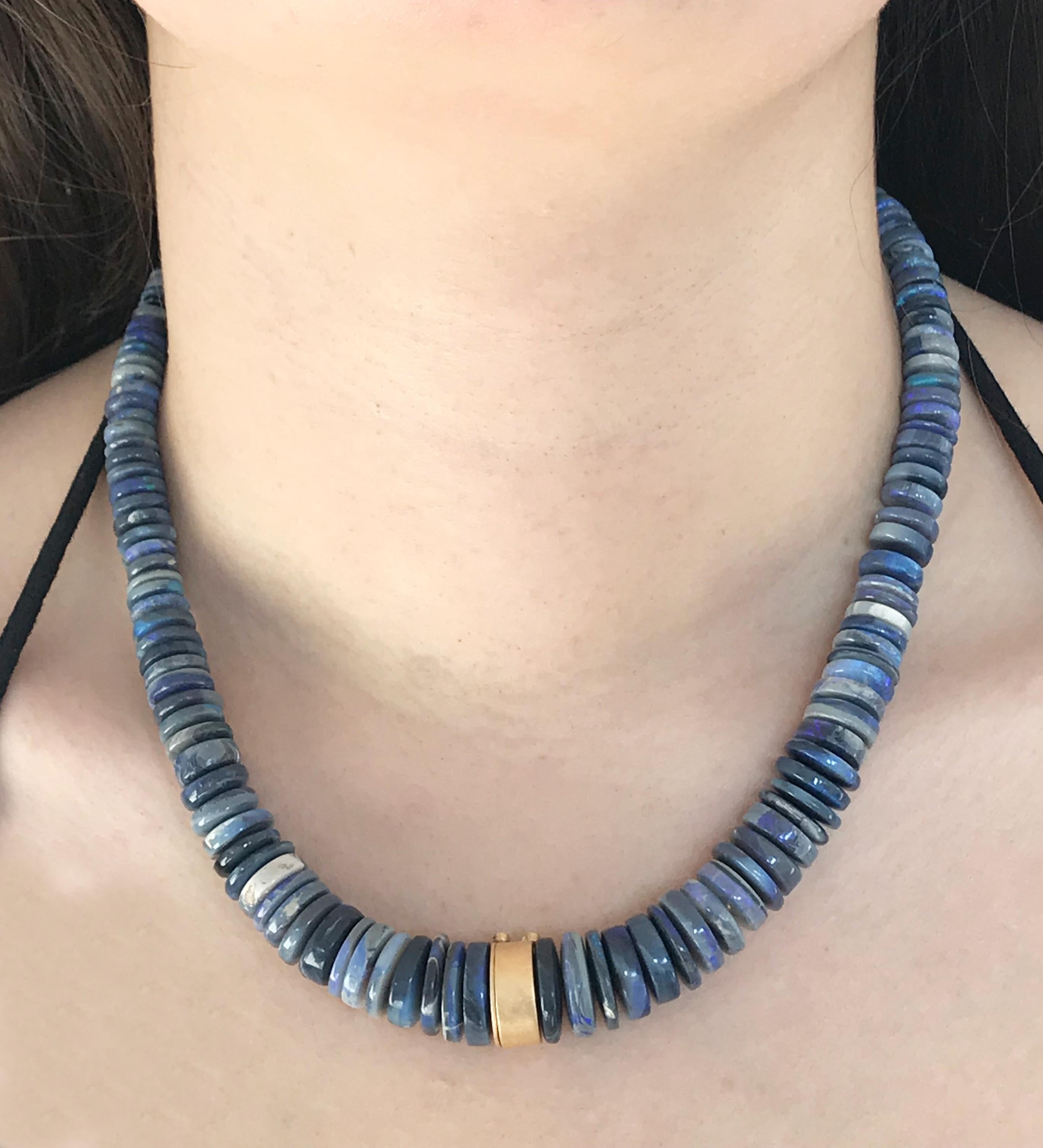 disc bead necklace