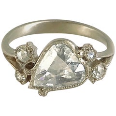 Dalben Tropfenform Rosenschliff Diamant Maiglöckchen Gold Ring