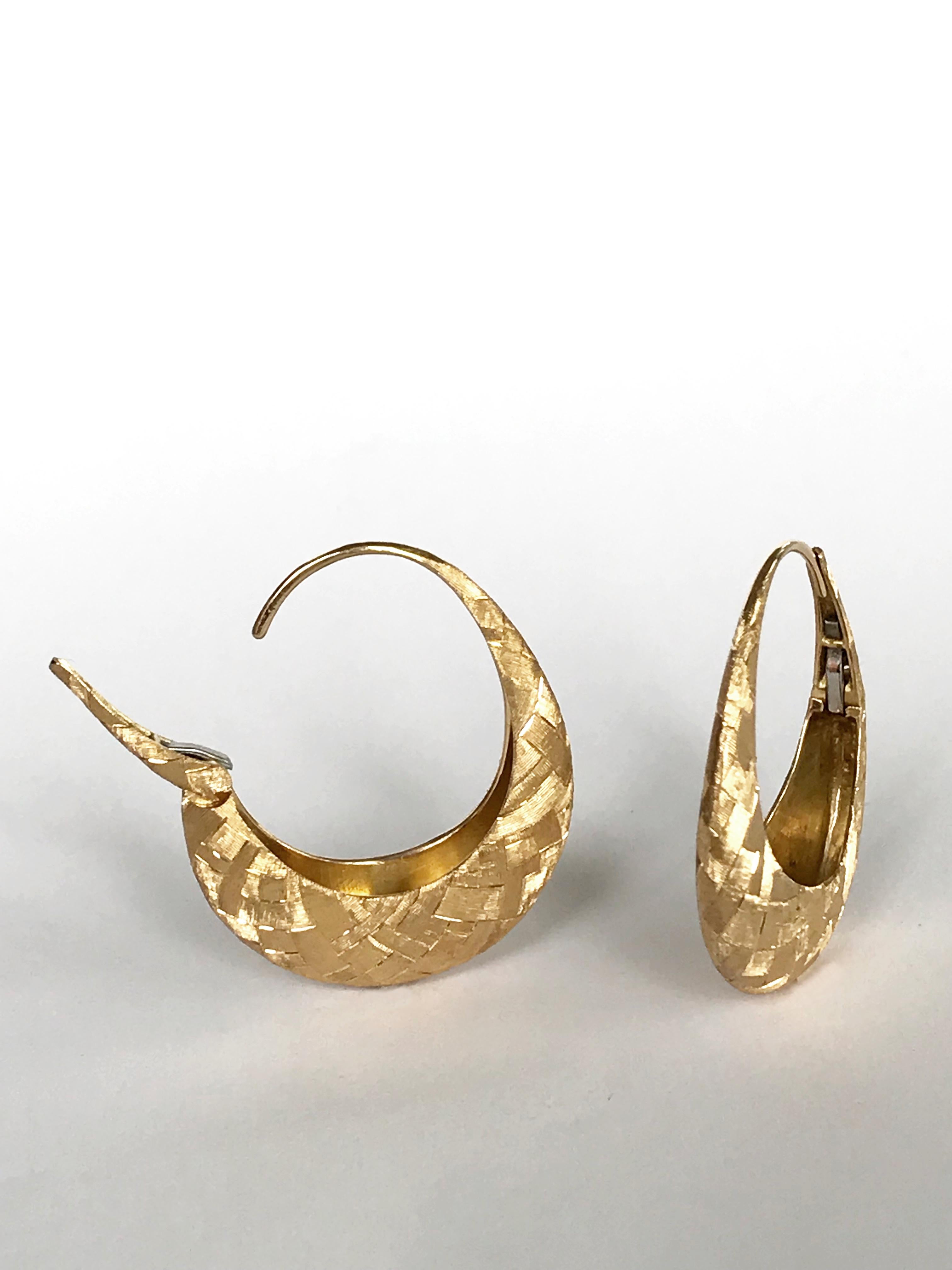 engraved hoop earrings