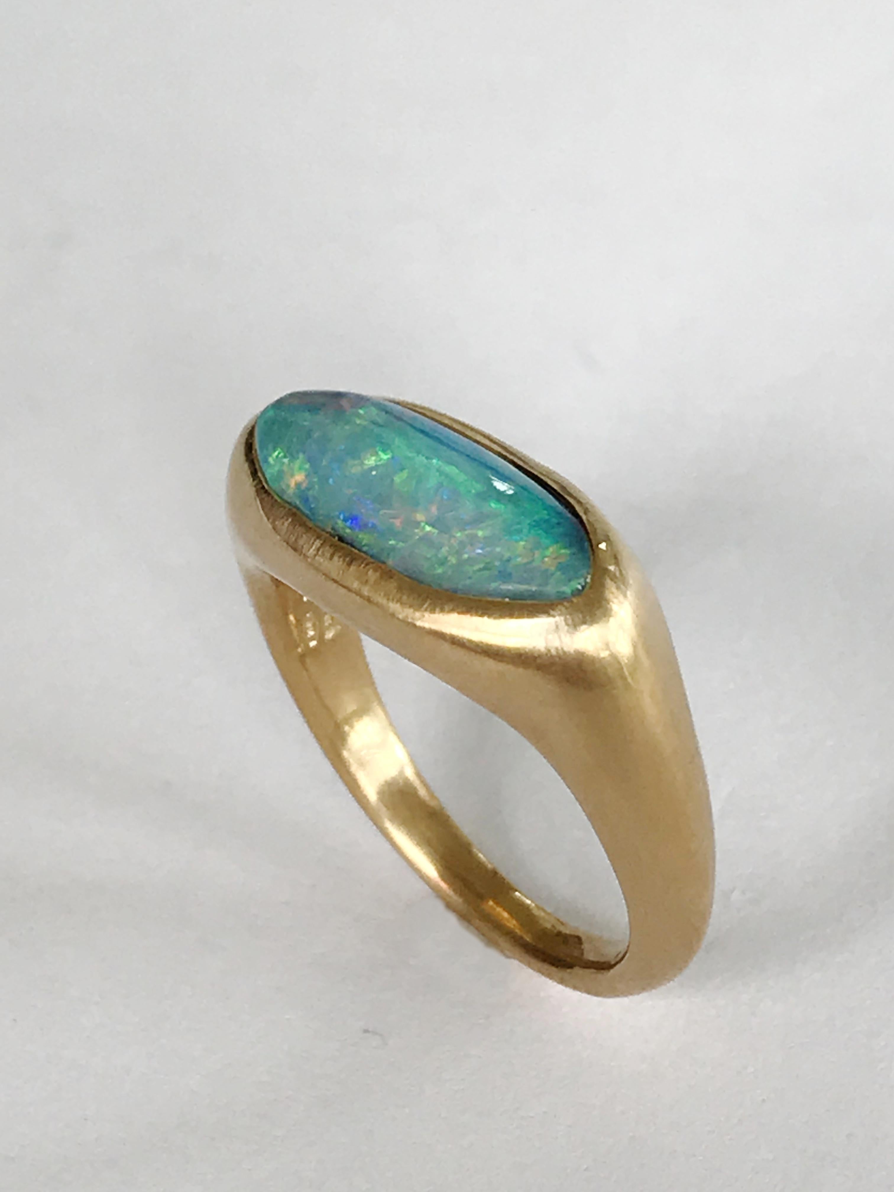 rose gold opal promise ring