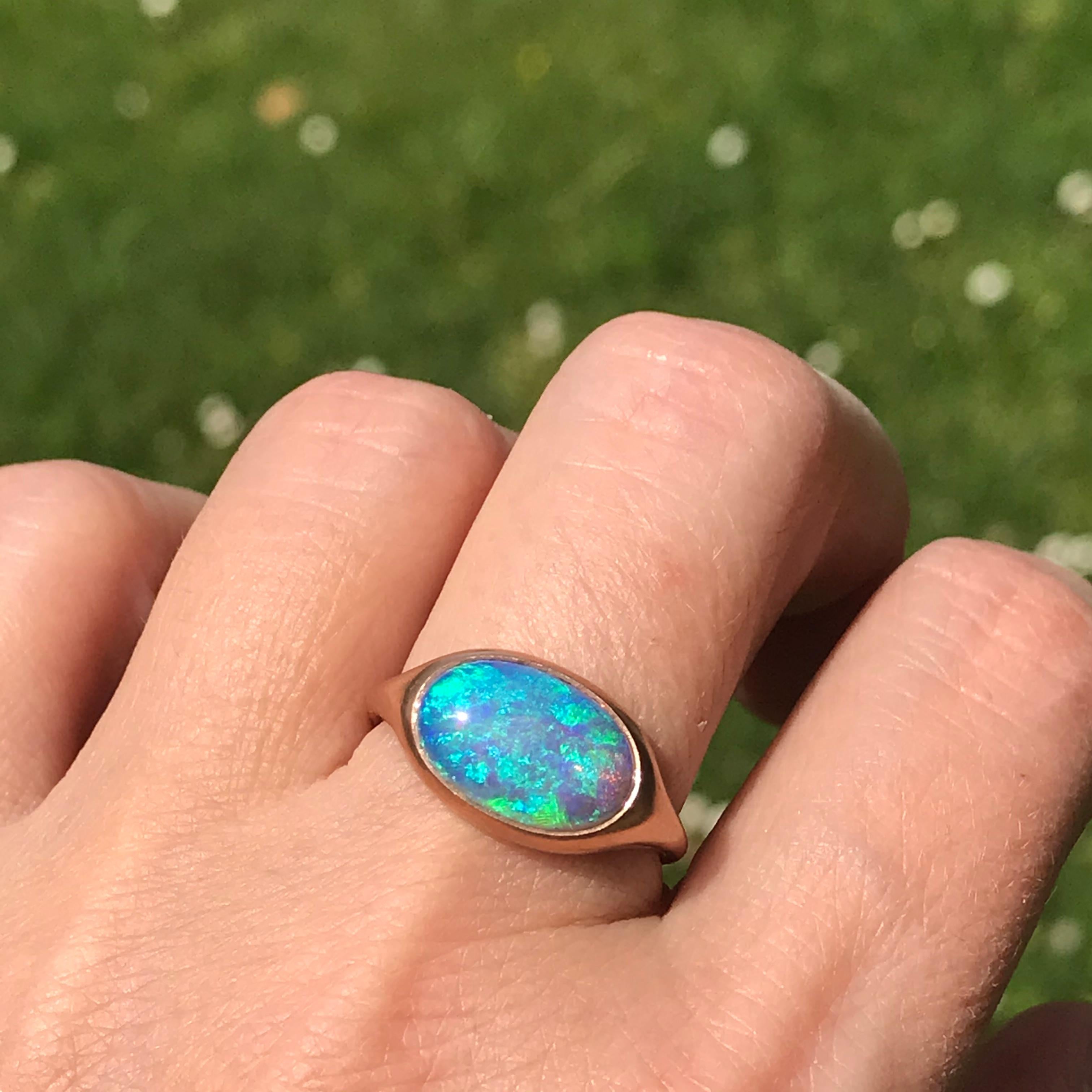 rose gold opal ring blue nile