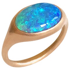 Dalben Lightning Ridge Bague en or rose