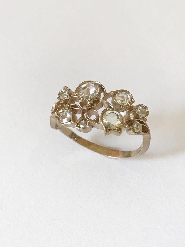 Dalben Lily of the Valley Diamond Gold Ring For Sale at 1stDibs lily
