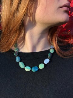 Dalben Mixed Natural Stones Rose Gold Necklace