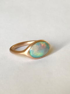 Dalben Oval Australian Lighting Ridge Opal Roségold Ring