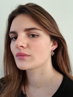 Dalben Ohrringe aus Gold mit Diamanten im Rosenschliff