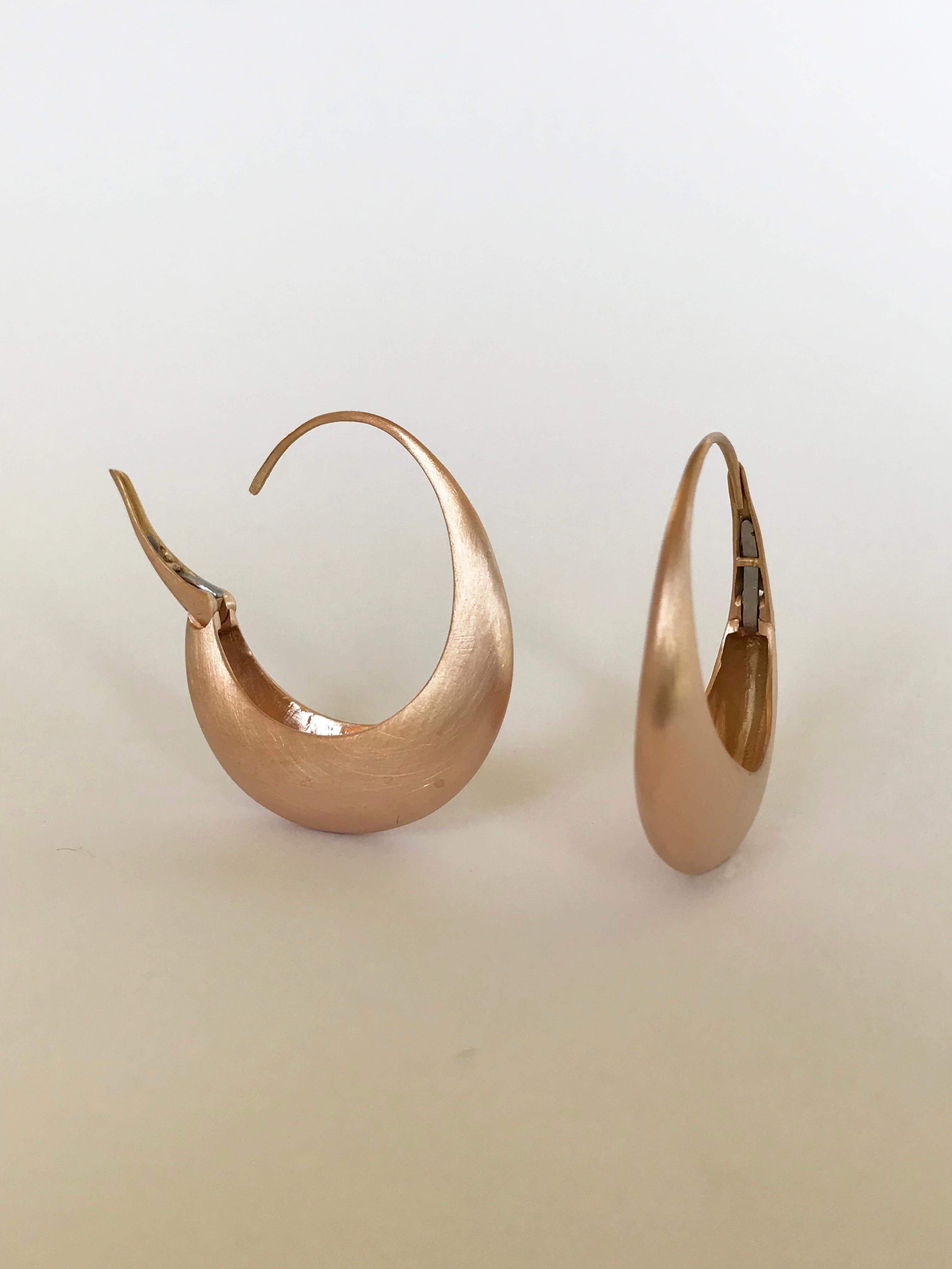Dalben Rose Gold Hoop Earrings 3